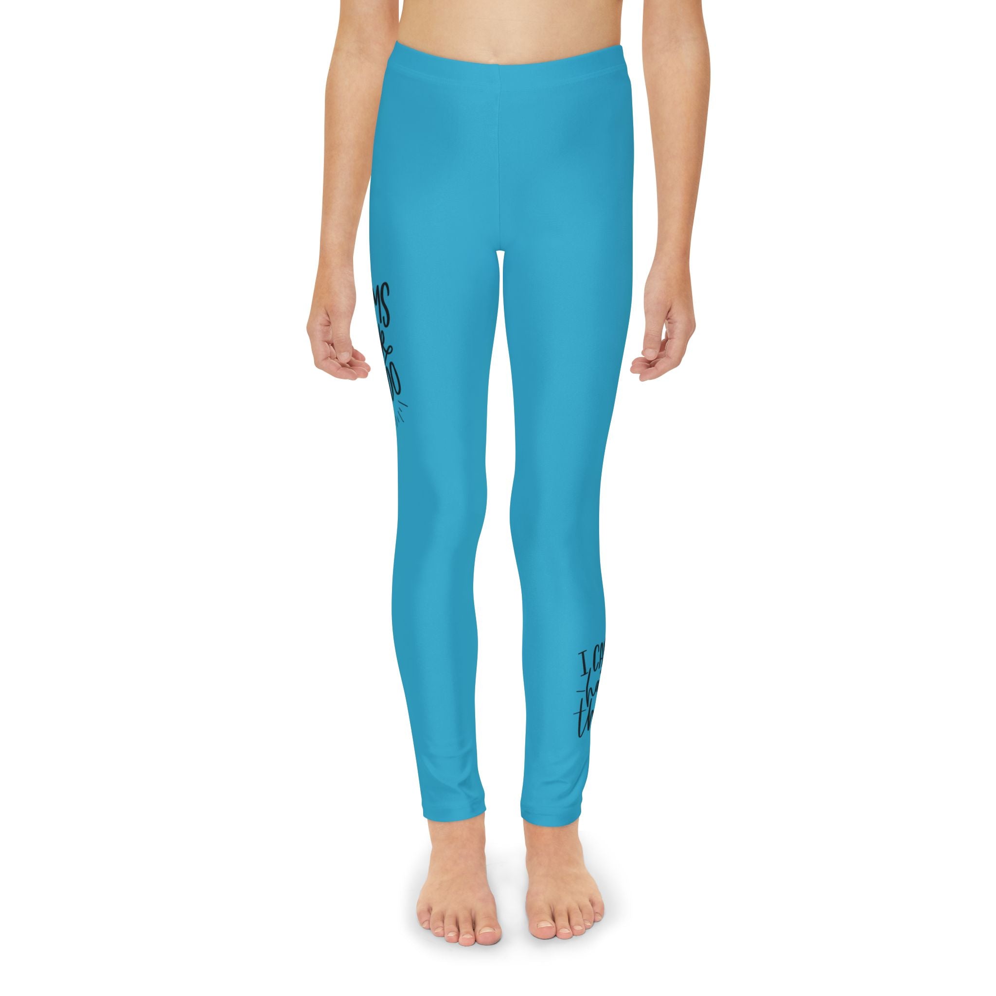 Dreams Dont Work Hard, You Do- Turquoise (Youth Full-Length Leggings (AOP)