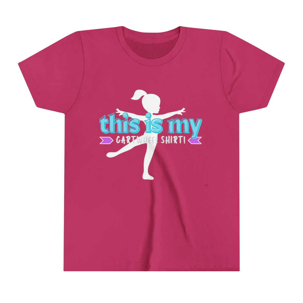 My Cartwheel Shirt-Turquoise (Youth Short Sleeve Tee)
