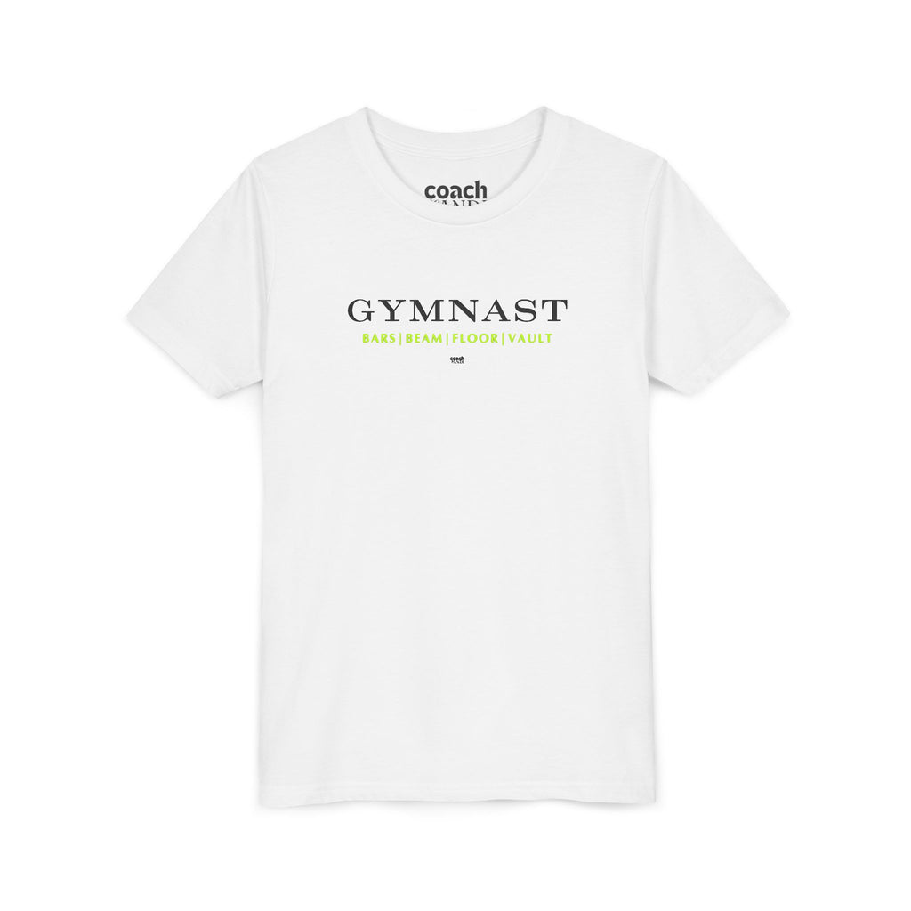 GYMNAST (Bars Beam Floor Vault) Tshirt - Lime (Youth)
