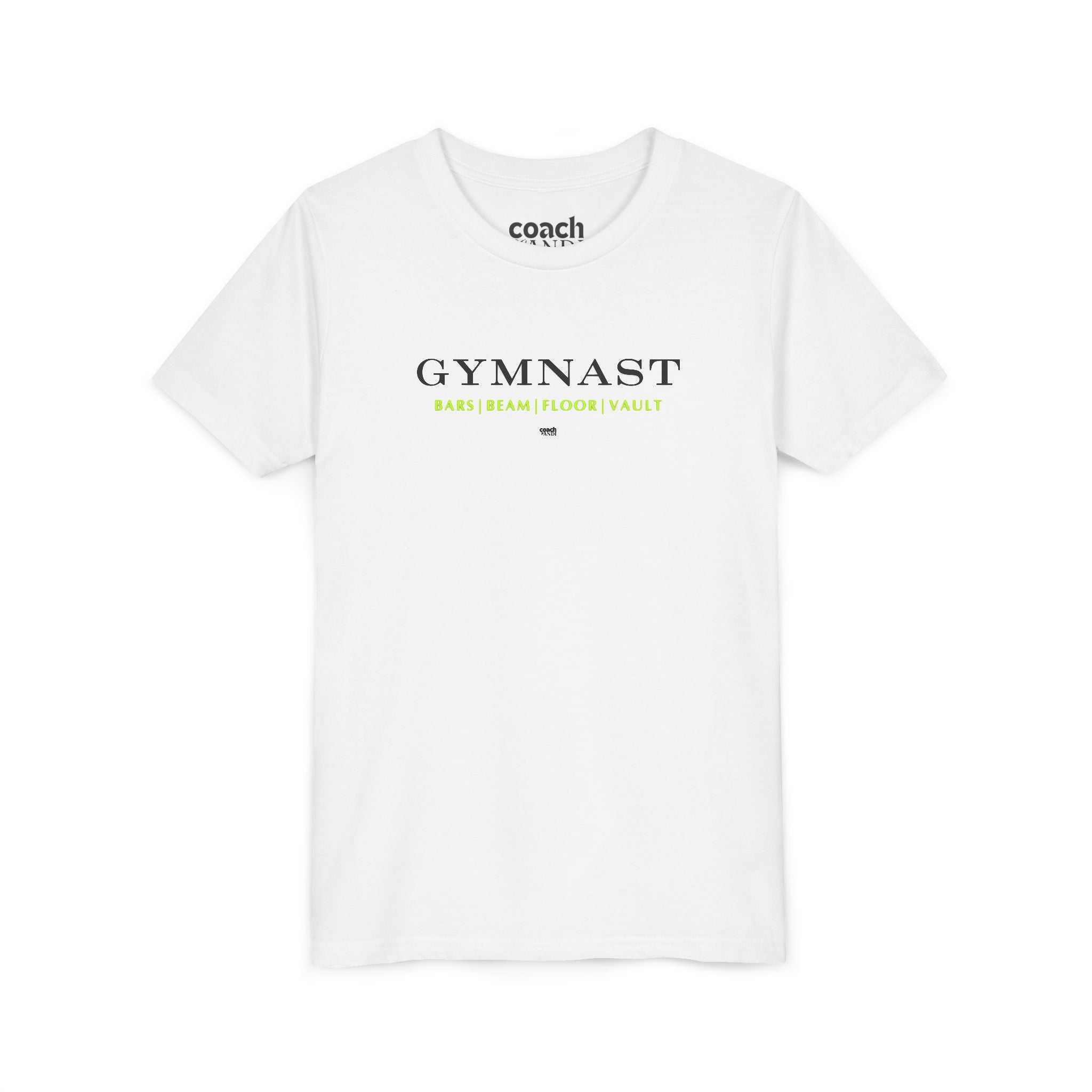 GYMNAST (Bars Beam Floor Vault) Tshirt - Lime (Youth)