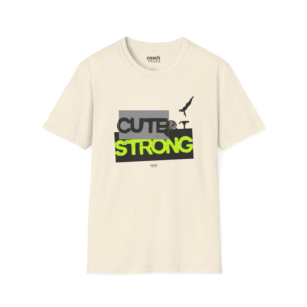 Cute & Strong Tshirt - Lime/Black (Adult)