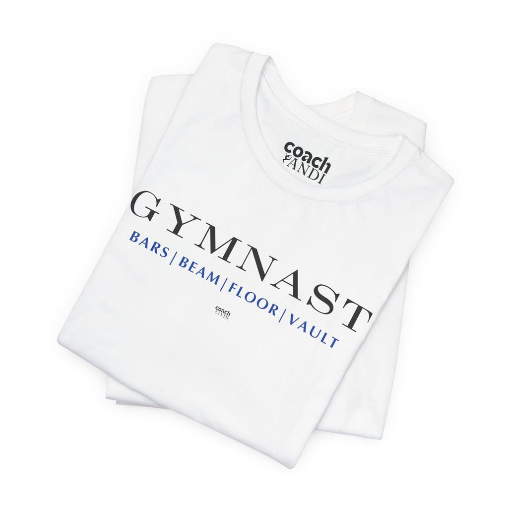 GYMNAST (Bars Beam Floor Vault) Tshirt - Blue (Adult)