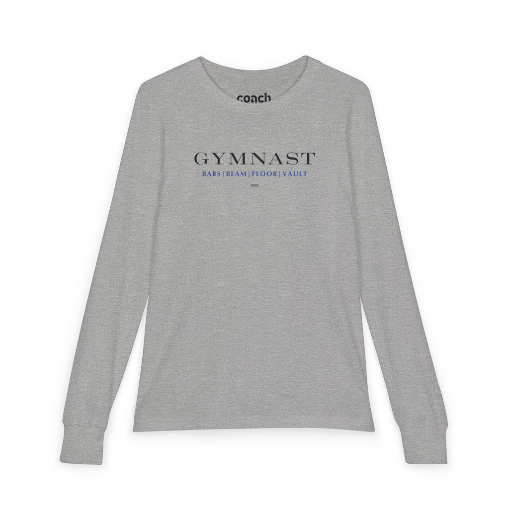 GYMNAST (Bars Beam Floor Vault) Long Sleeve Shirt - Blue (Youth)