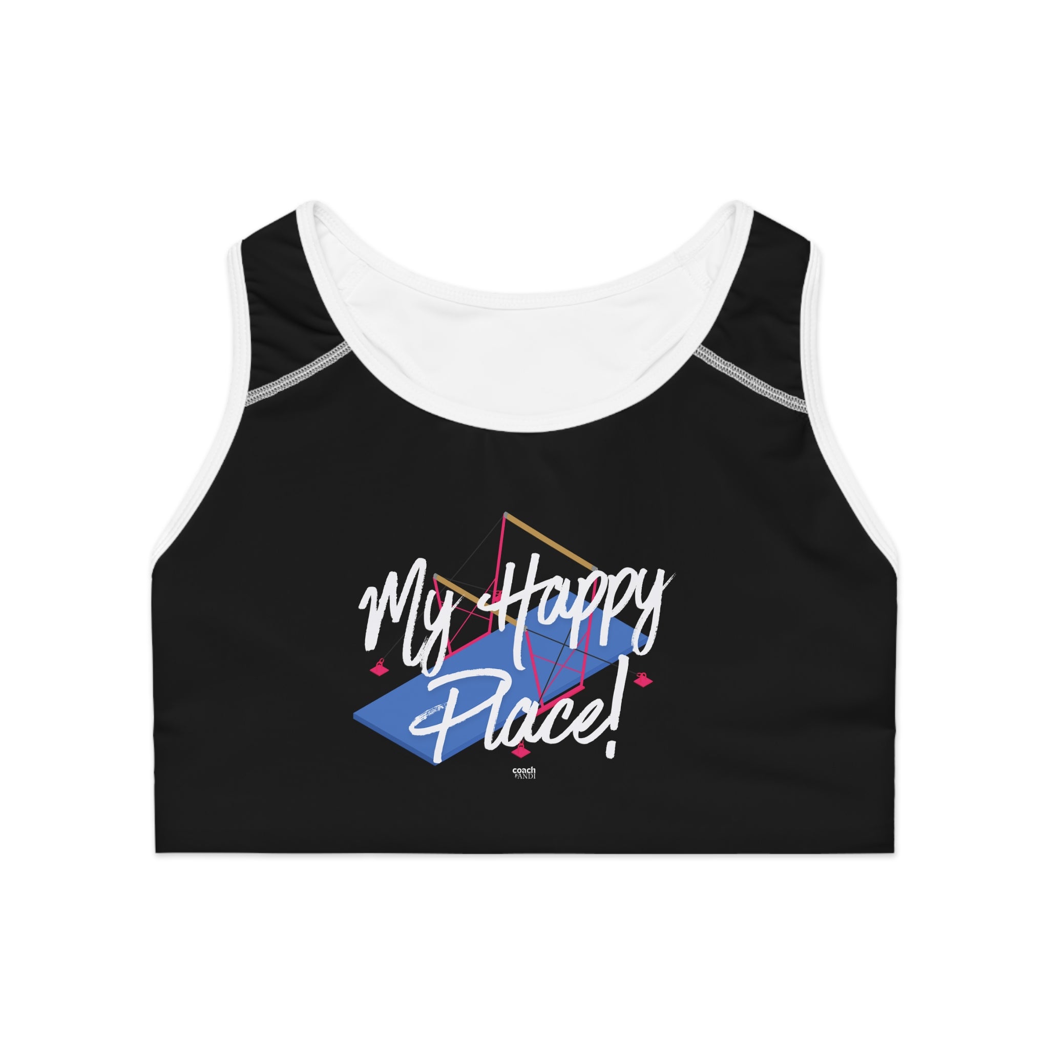 My Happy Place Bars Sports Bra