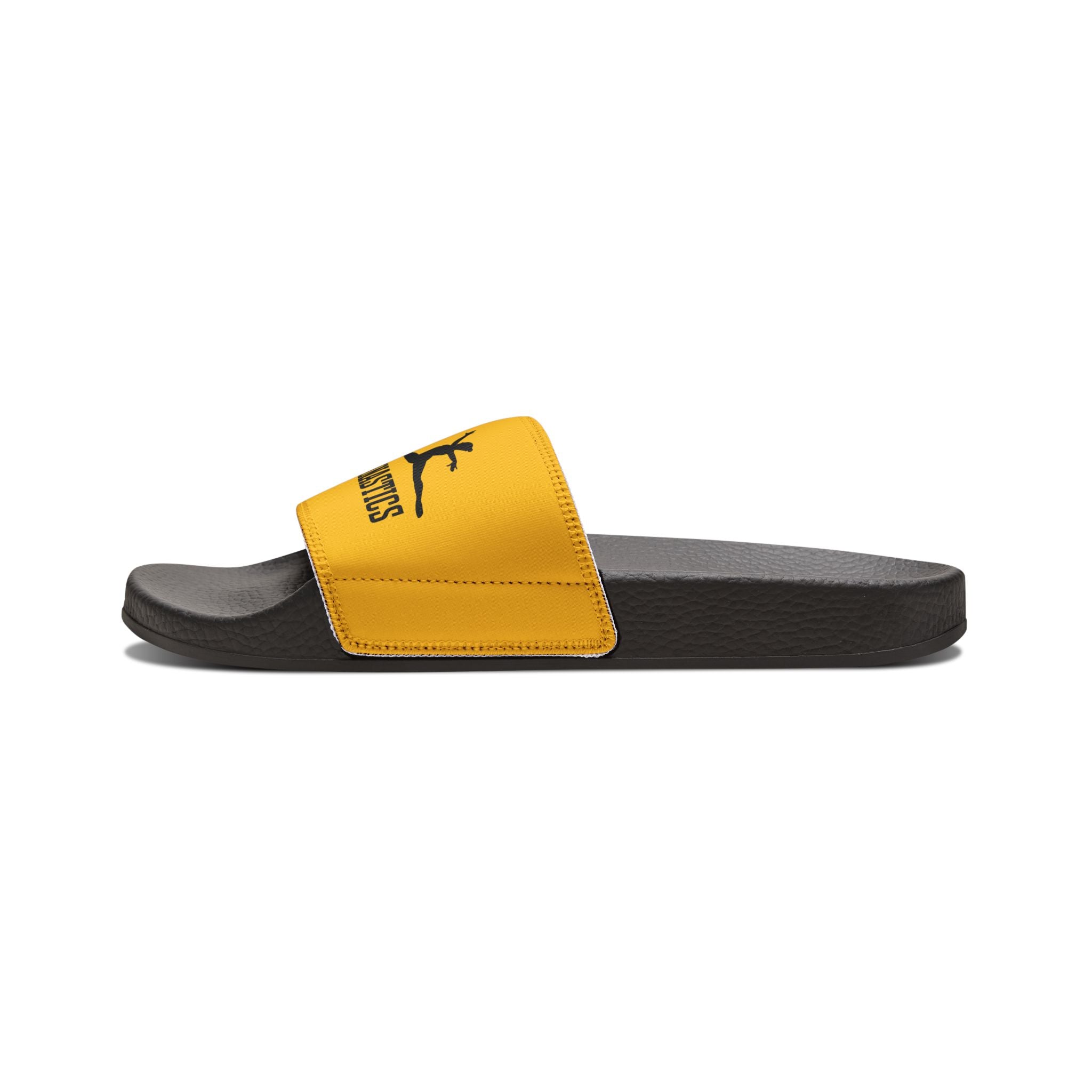 Peace, Love, Gymnastics- Yellow (Youth Removable-Strap Sandals)