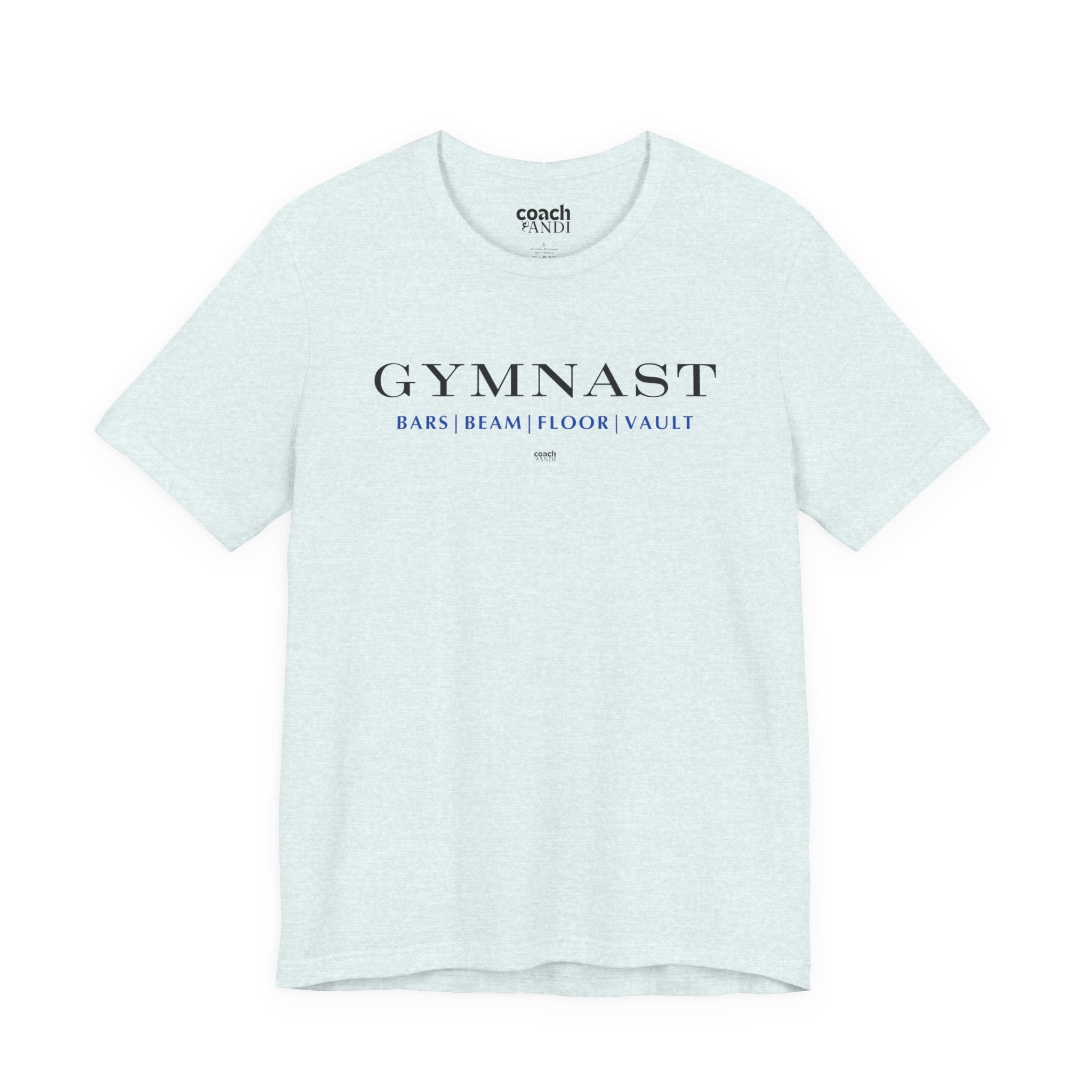 GYMNAST (Bars Beam Floor Vault) Tshirt - Blue (Adult)