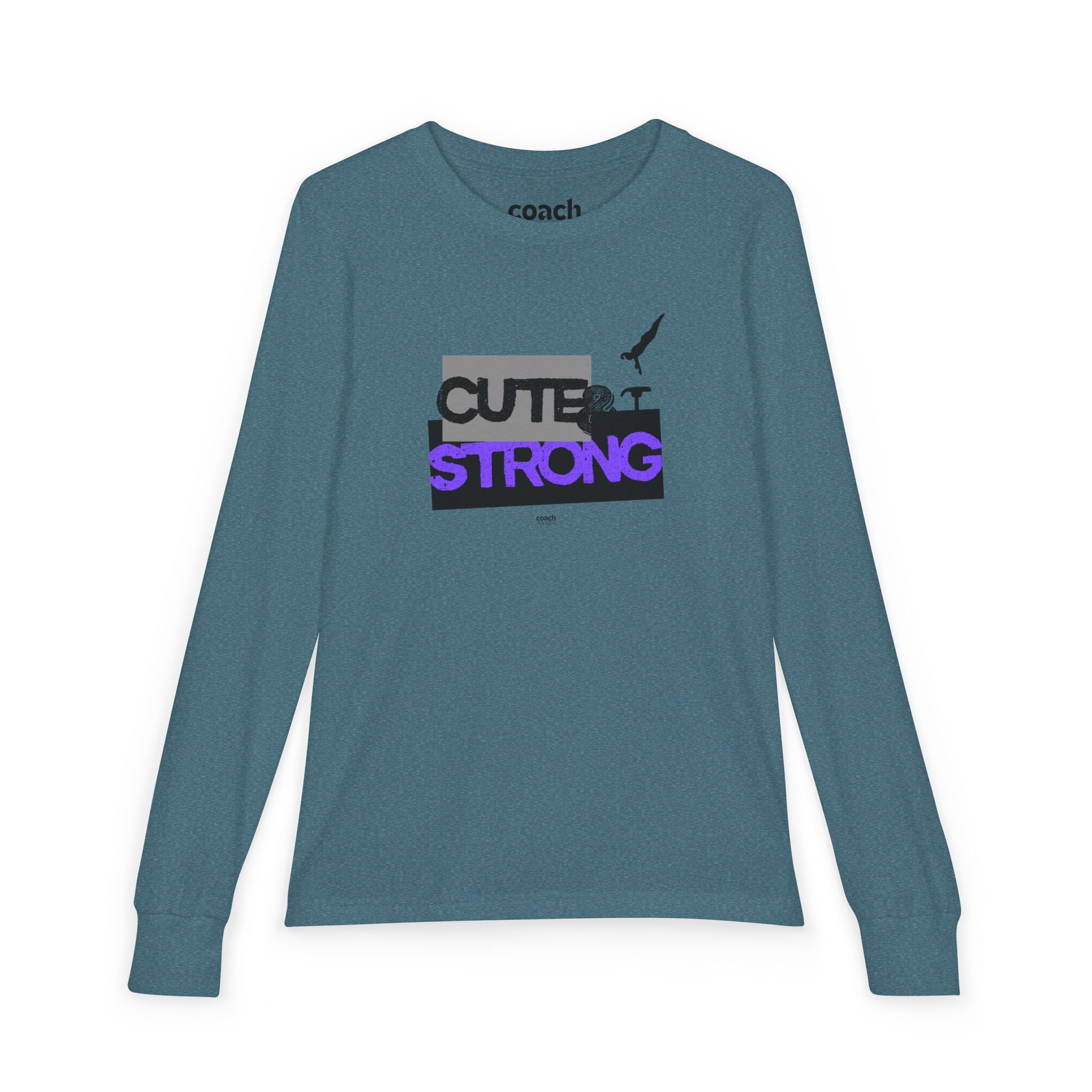 Cute & Strong Long Sleeve Shirt - Purple/Black (Youth)