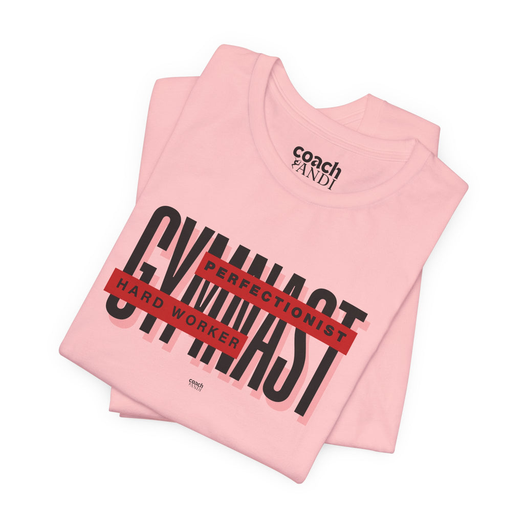 Gymnast Hard Worker Tshirt - Red (Adult)