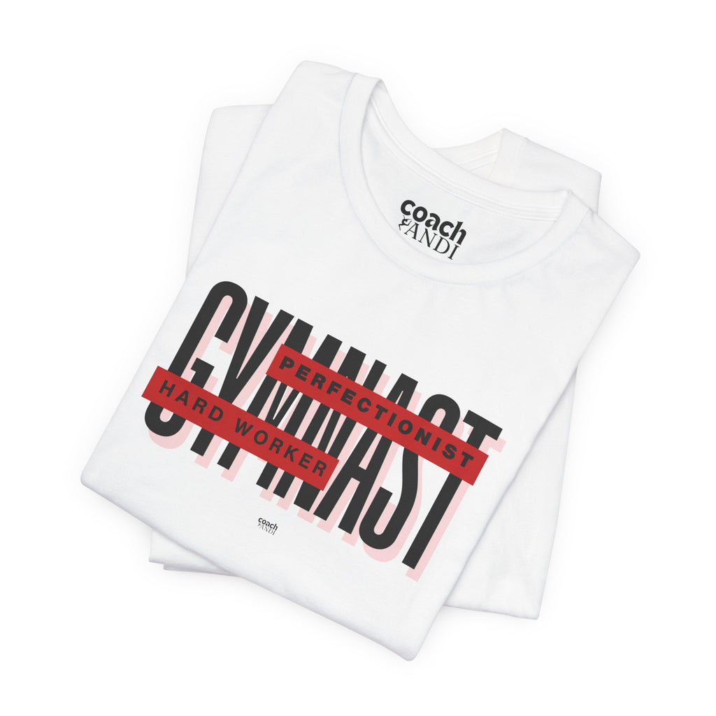 Gymnast Hard Worker Tshirt - Red (Adult)
