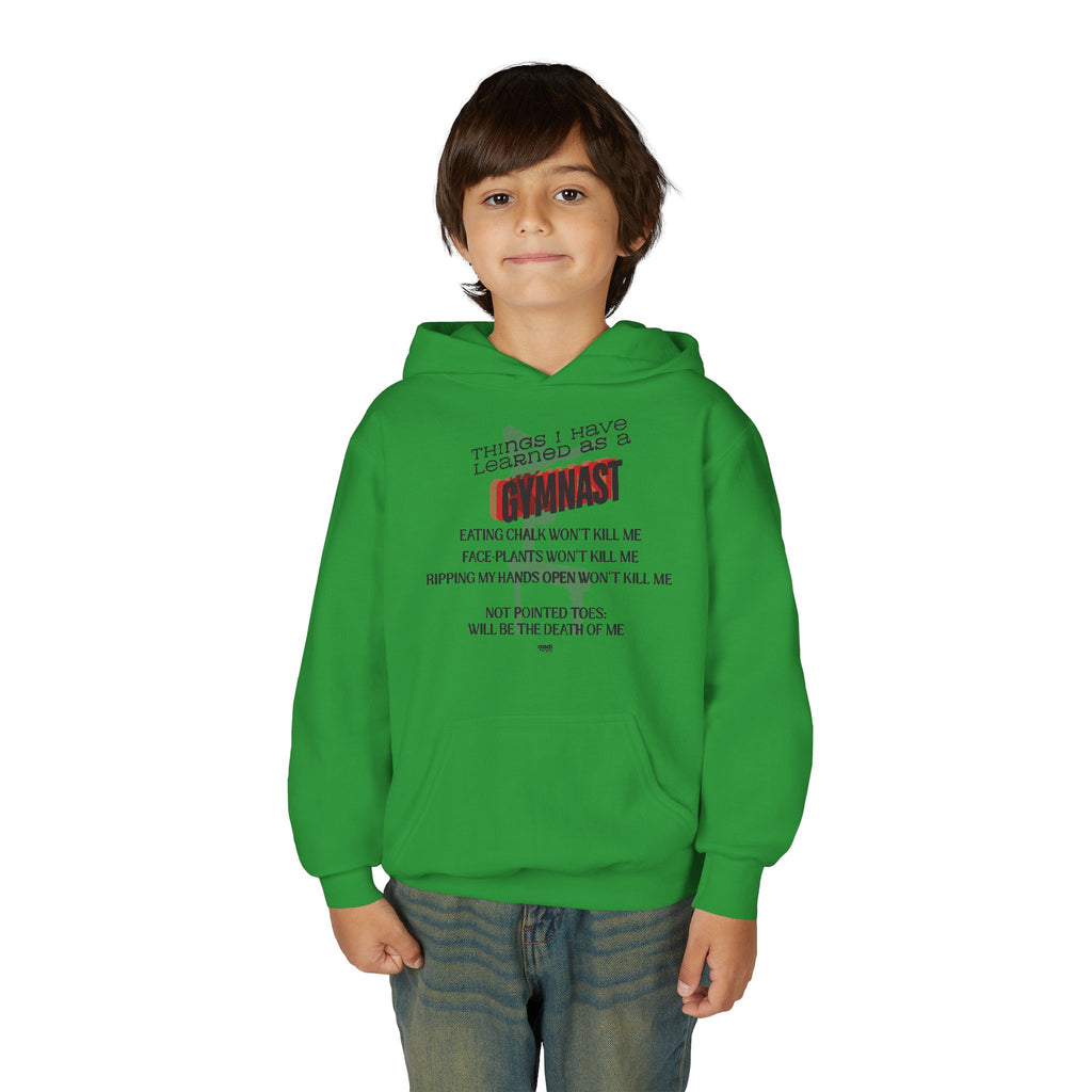 Things I learned as a Gymnast Hoodie - Red (Youth)
