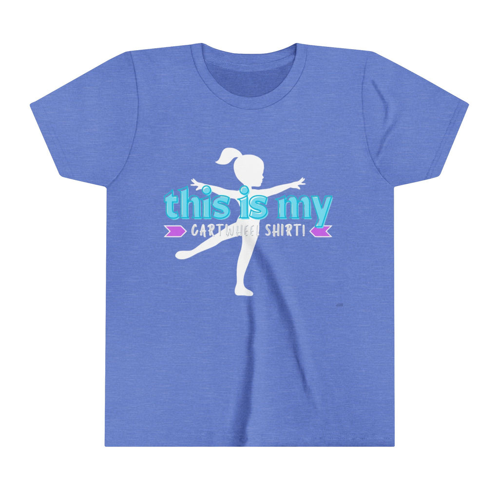 My Cartwheel Shirt-Turquoise (Youth Short Sleeve Tee)