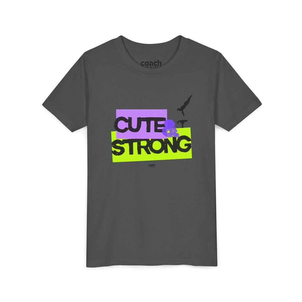 Cute & Strong Youth Short Sleeve Tee - Lavender/Lime