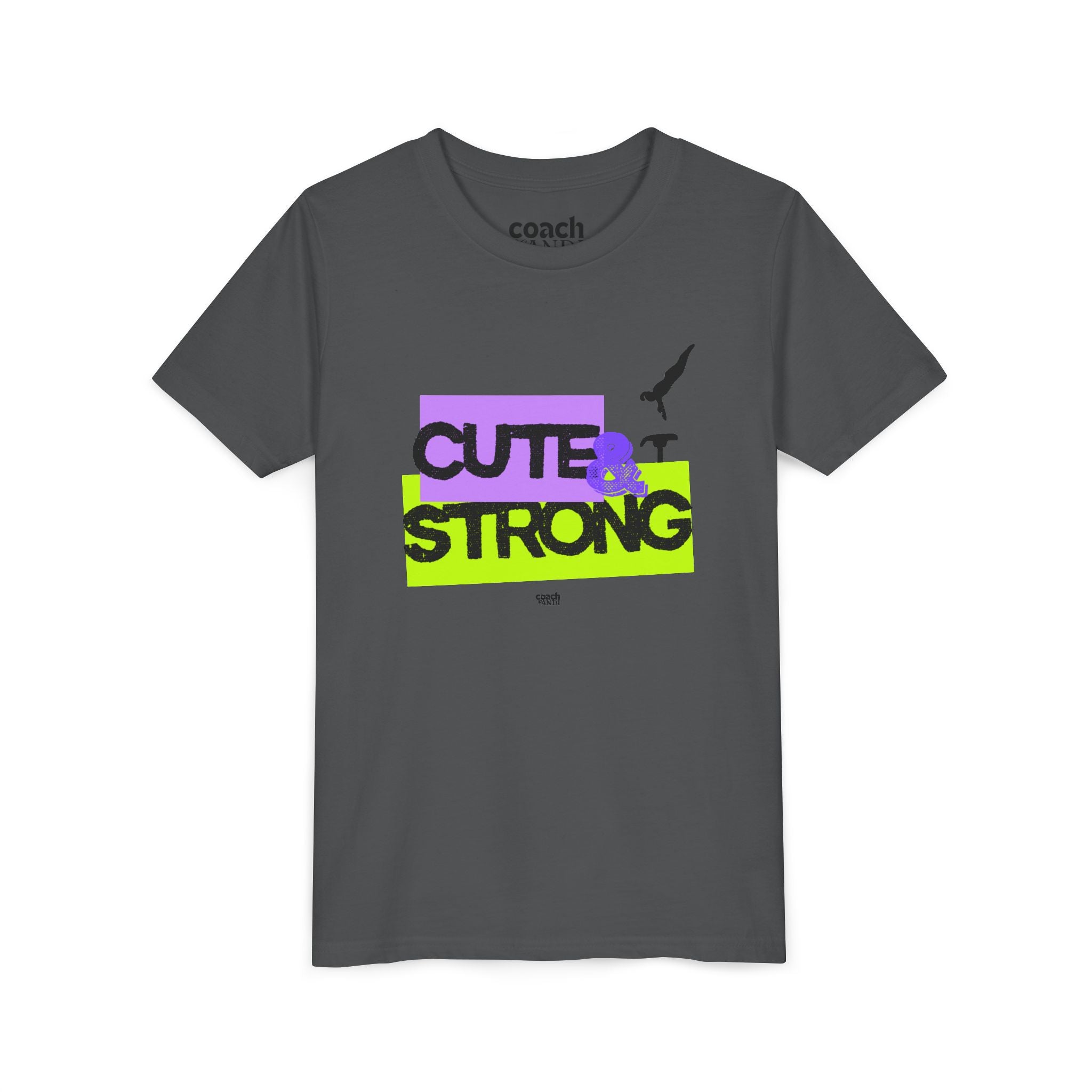 Cute & Strong Youth Short Sleeve Tee - Lavender/Lime