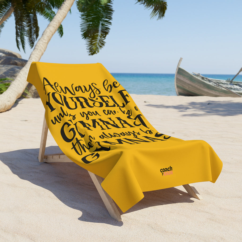 Always Be A Gymnast-Goldenrod (Beach Towel)