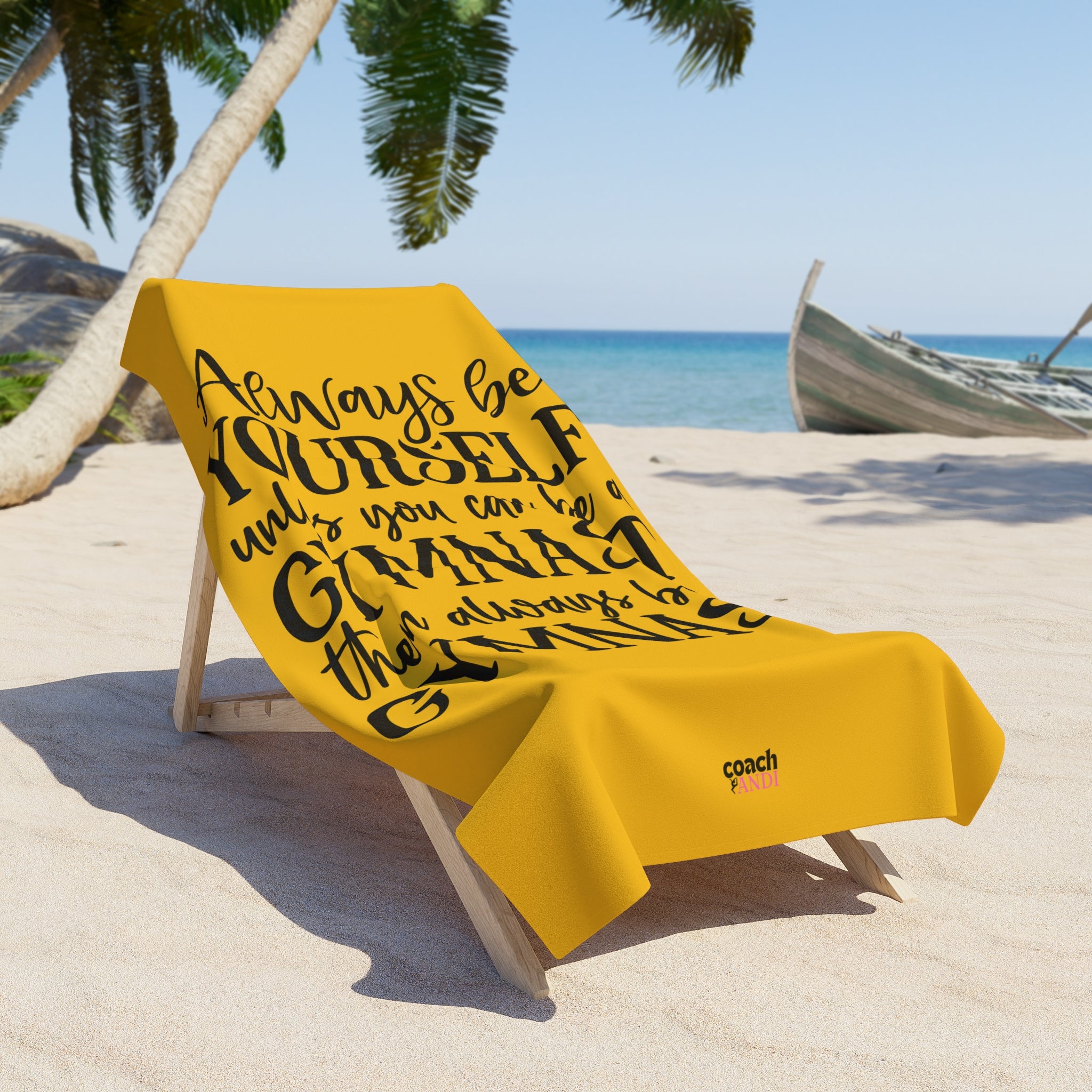 Always Be A Gymnast-Goldenrod (Beach Towel)