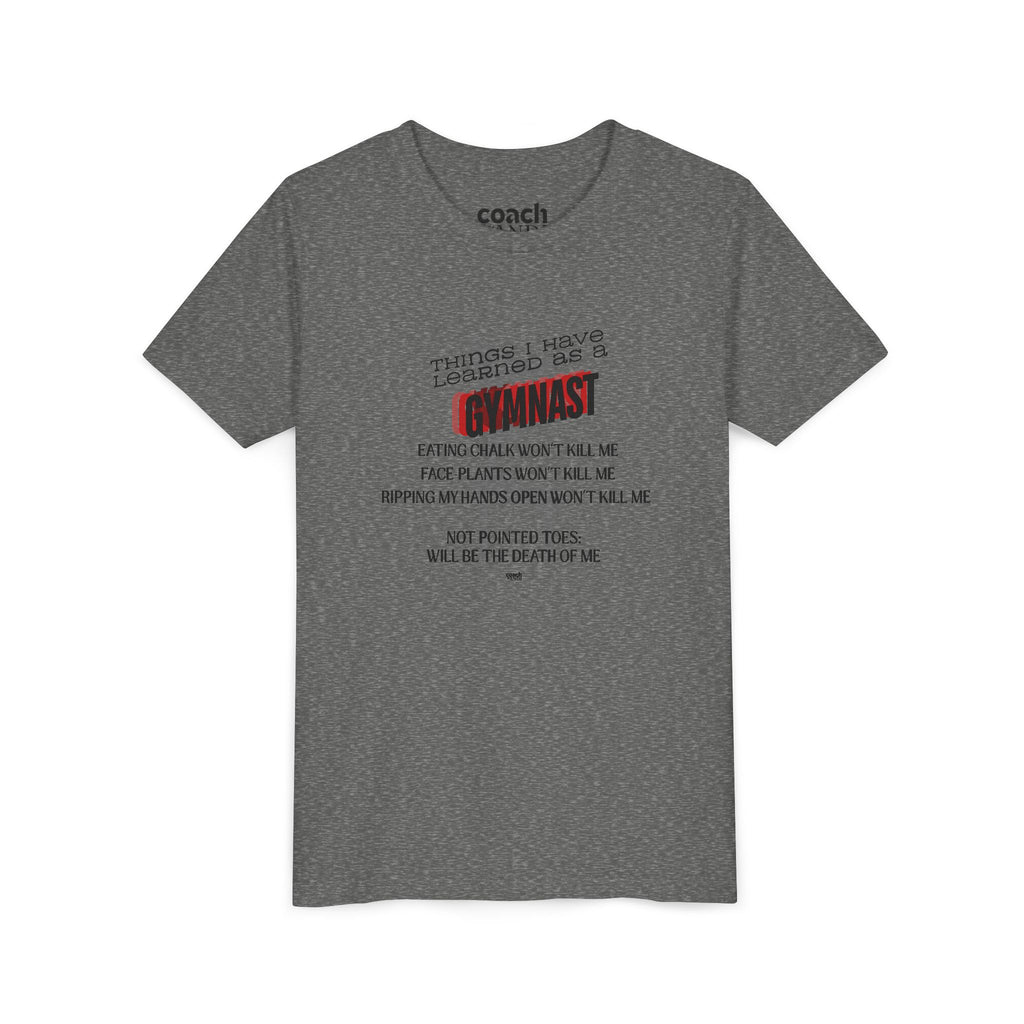 Things I learned as a Gymnast Short Sleeve Tee - Red (Youth)