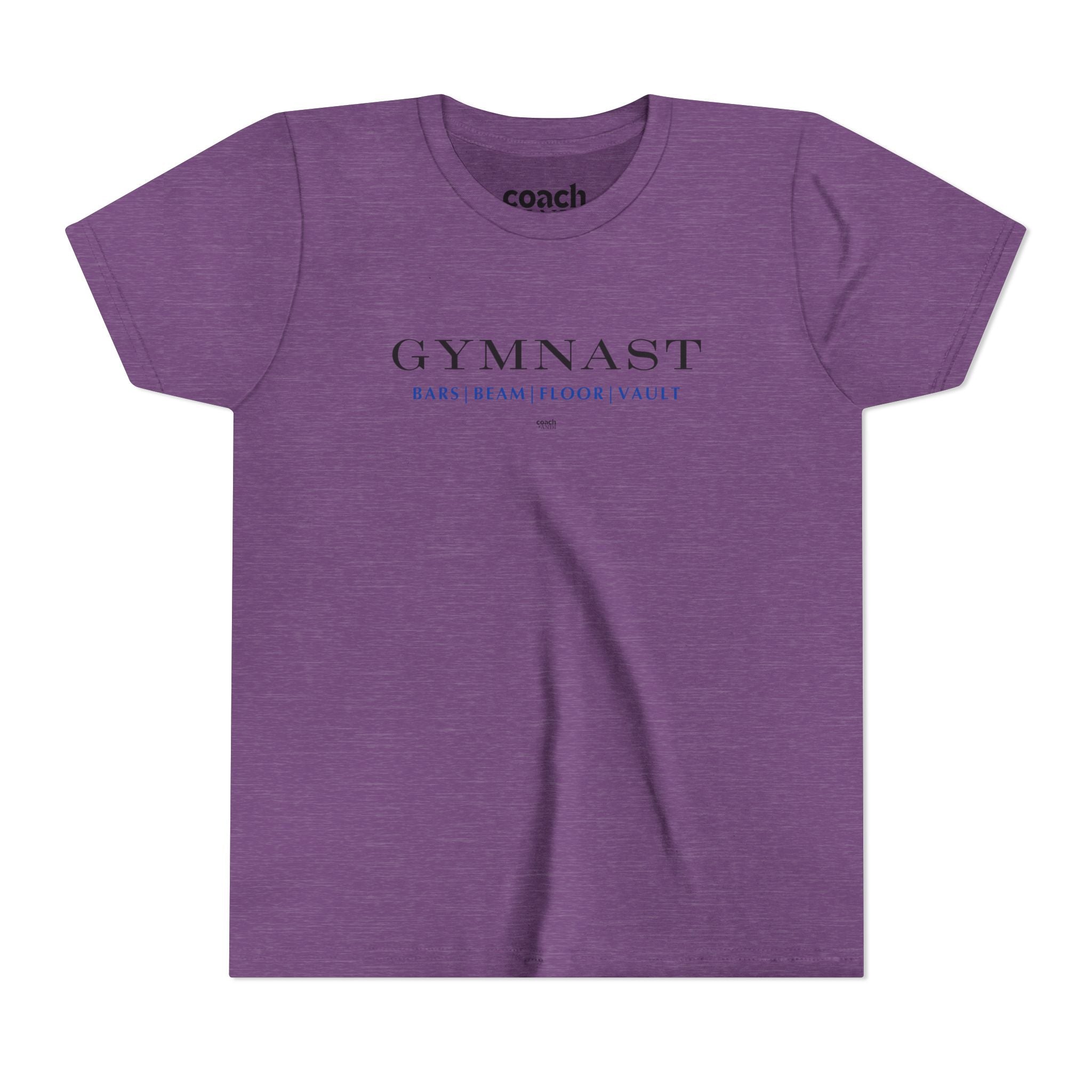 GYMNAST (Bars Beam Floor Vault) Short Sleeve Tee - Blue (Youth)