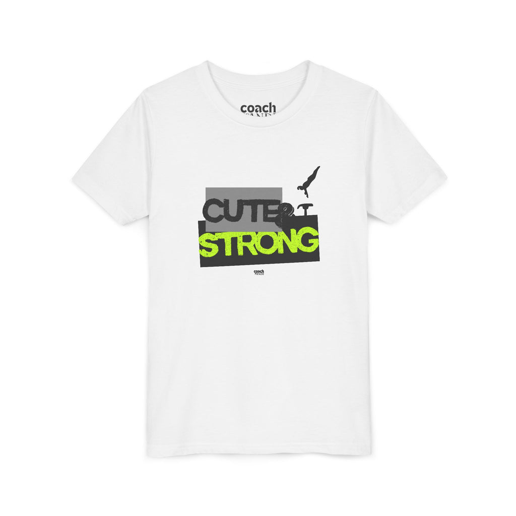 Cute & Strong Youth Short Sleeve Tee - Lime/Black