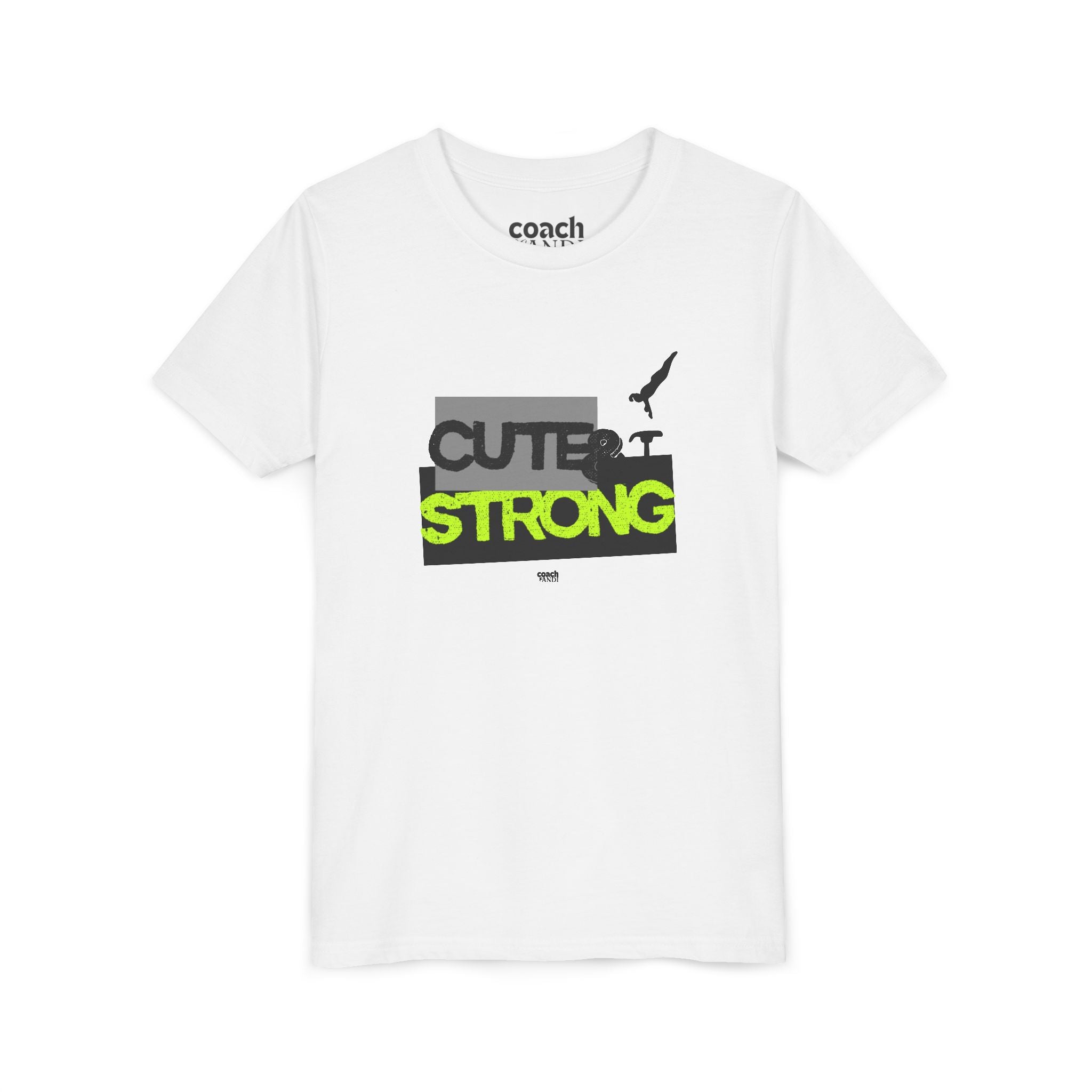 Cute & Strong Youth Short Sleeve Tee - Lime/Black