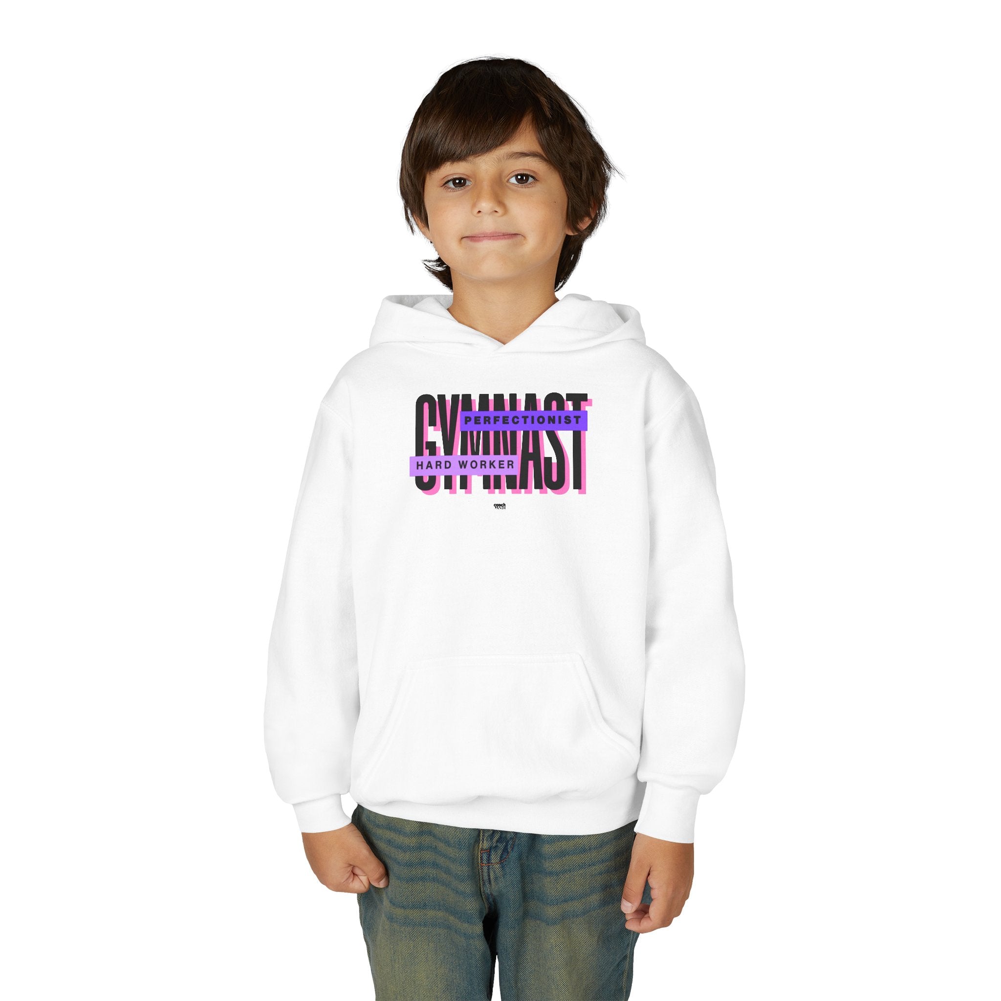 Gymnast Hard Worker Hoodie - Purple (Youth)