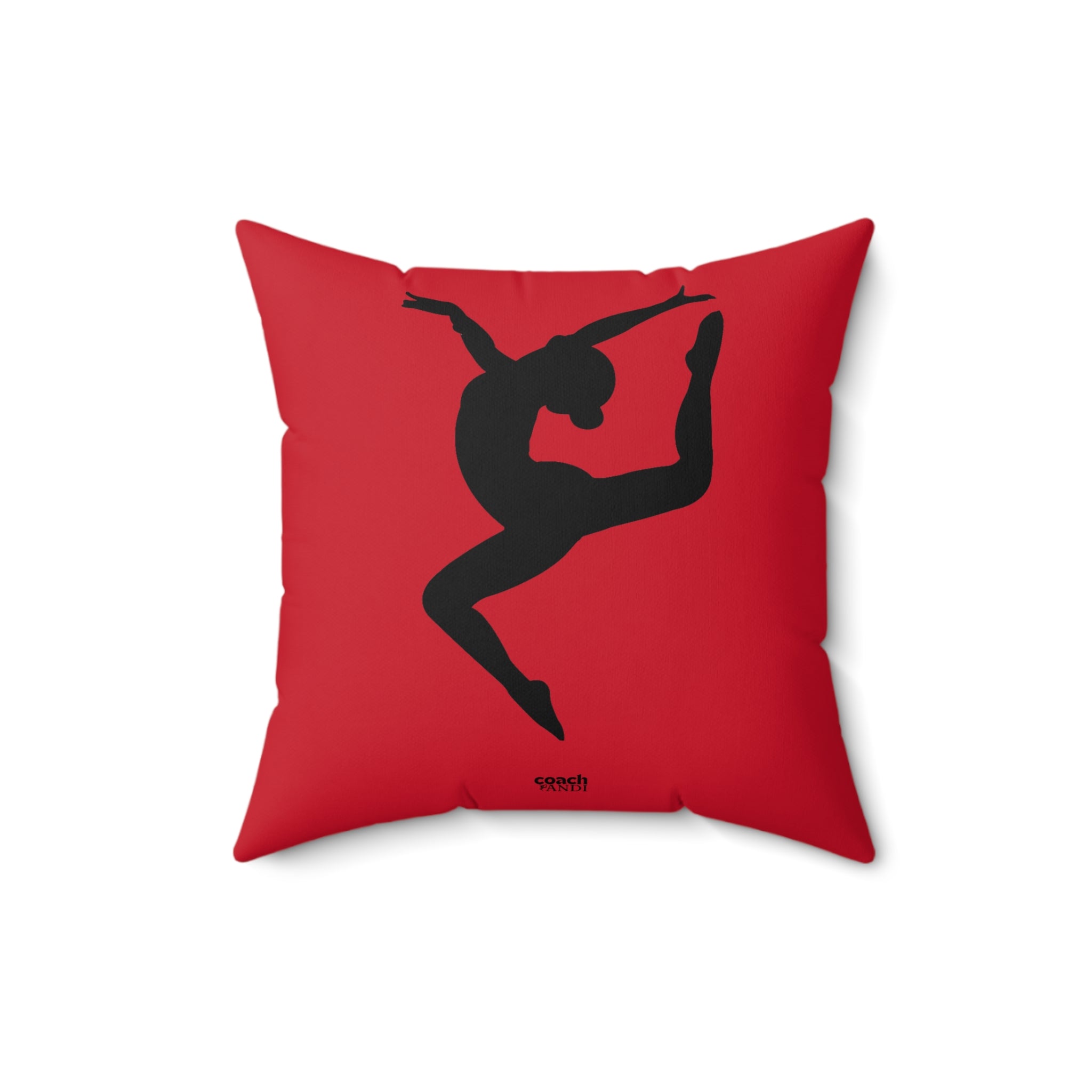 Always Be A Gymnast-Red (Spun Polyester Square Pillow)