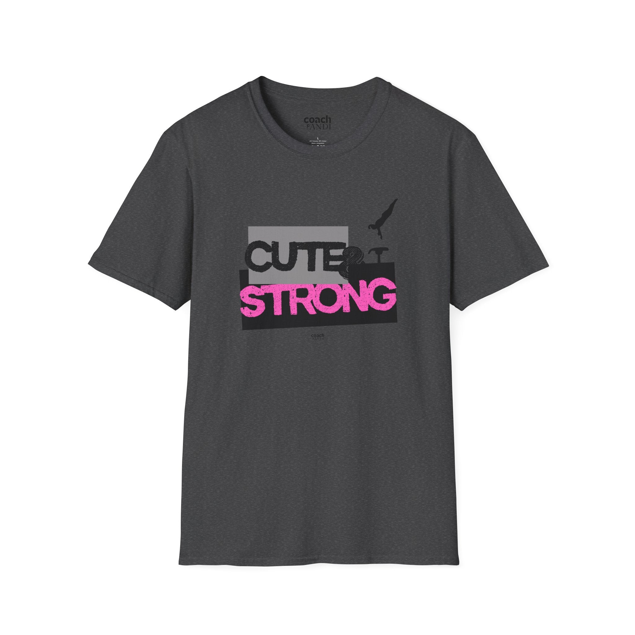 Cute & Strong Tshirt - Pink/Black (Adult)