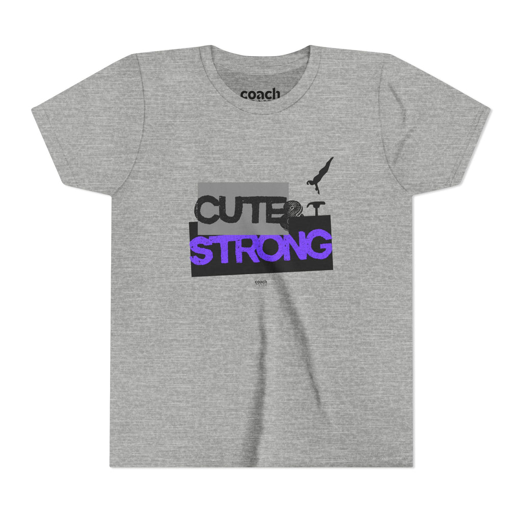 Cute & Strong Youth Short Sleeve Tee - Purple/Black