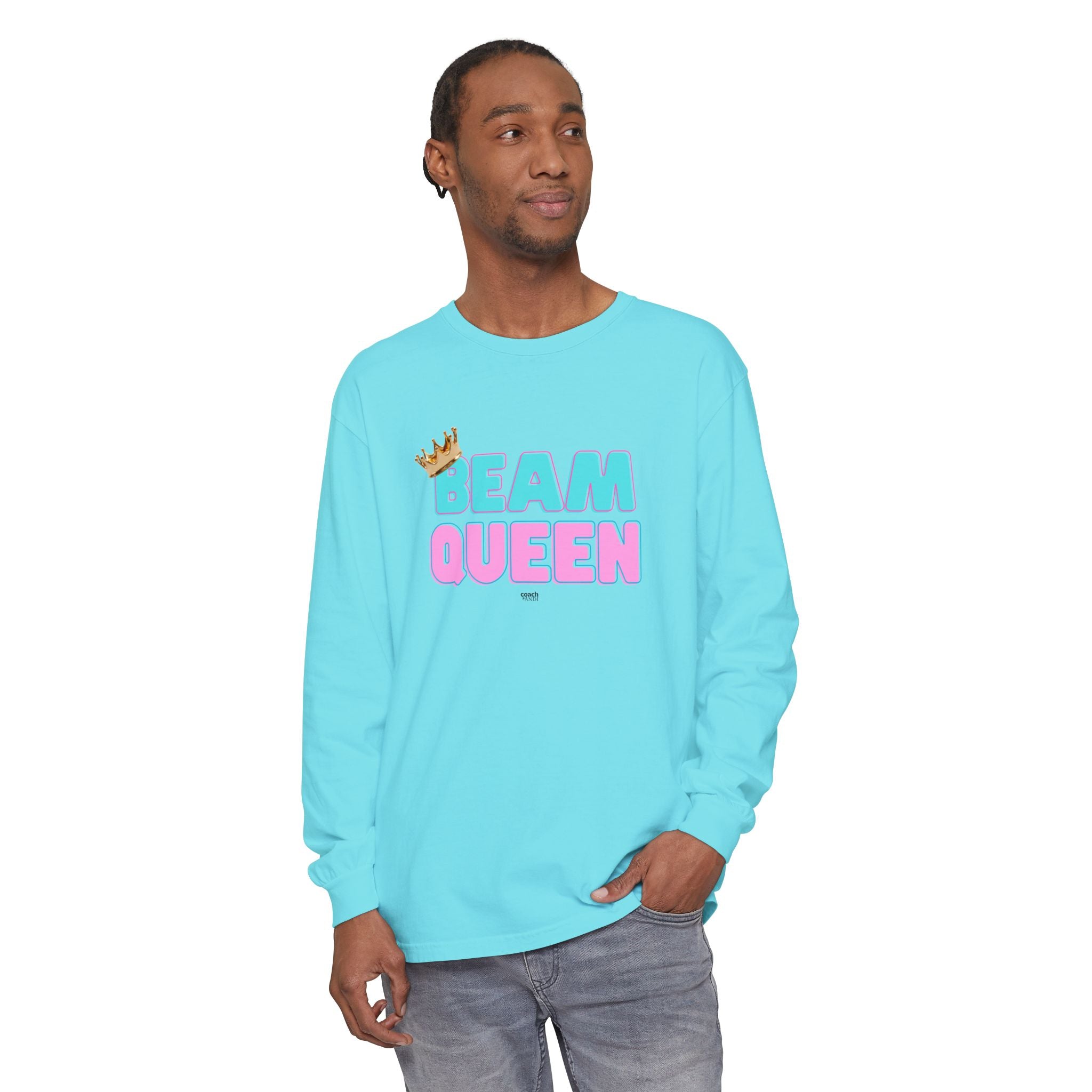 Beam Queen - Aqua/Pink (Adult Longsleeve Shirt)