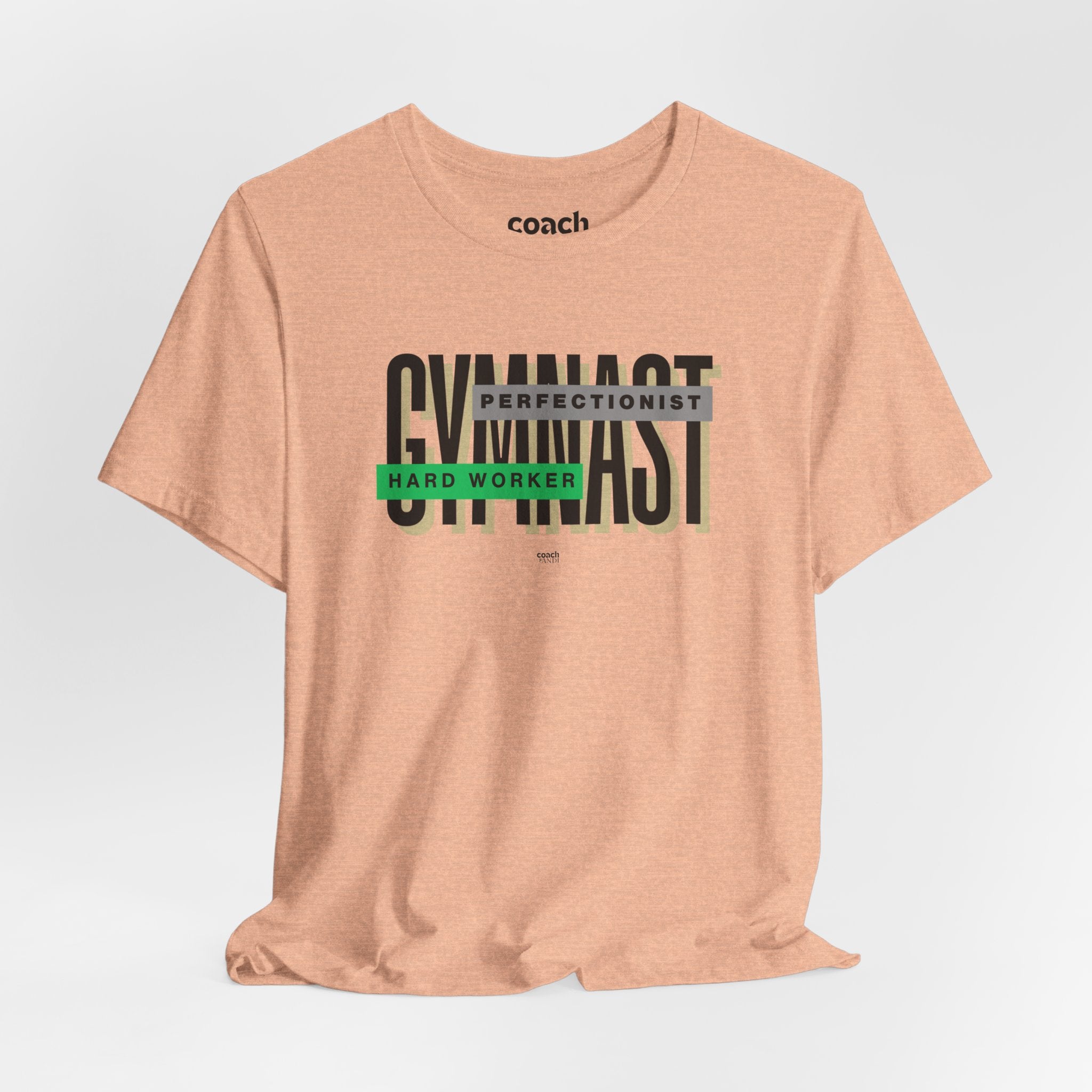 Gymnast Hard Worker Tshirt - Green (Adult)