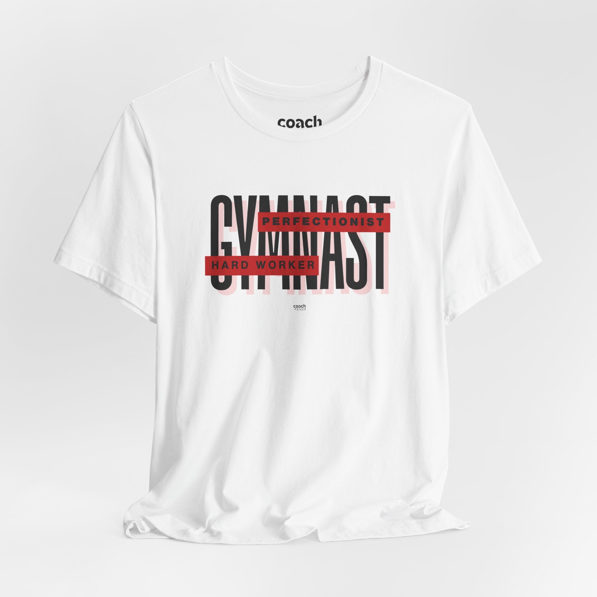 Gymnast Hard Worker Tshirt - Red (Adult)