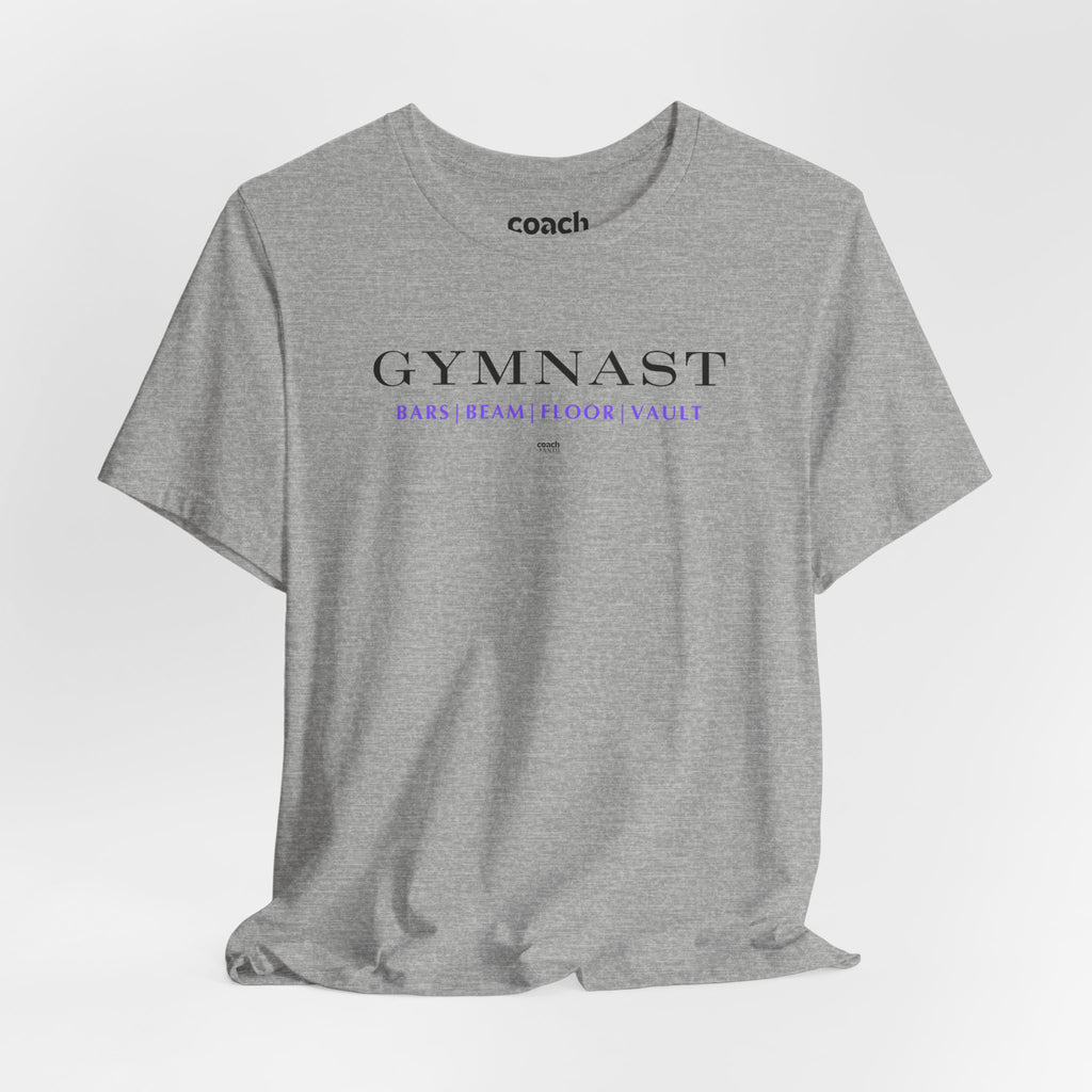 GYMNAST (Bars Beam Floor Vault) Tshirt - Purple (Adult)