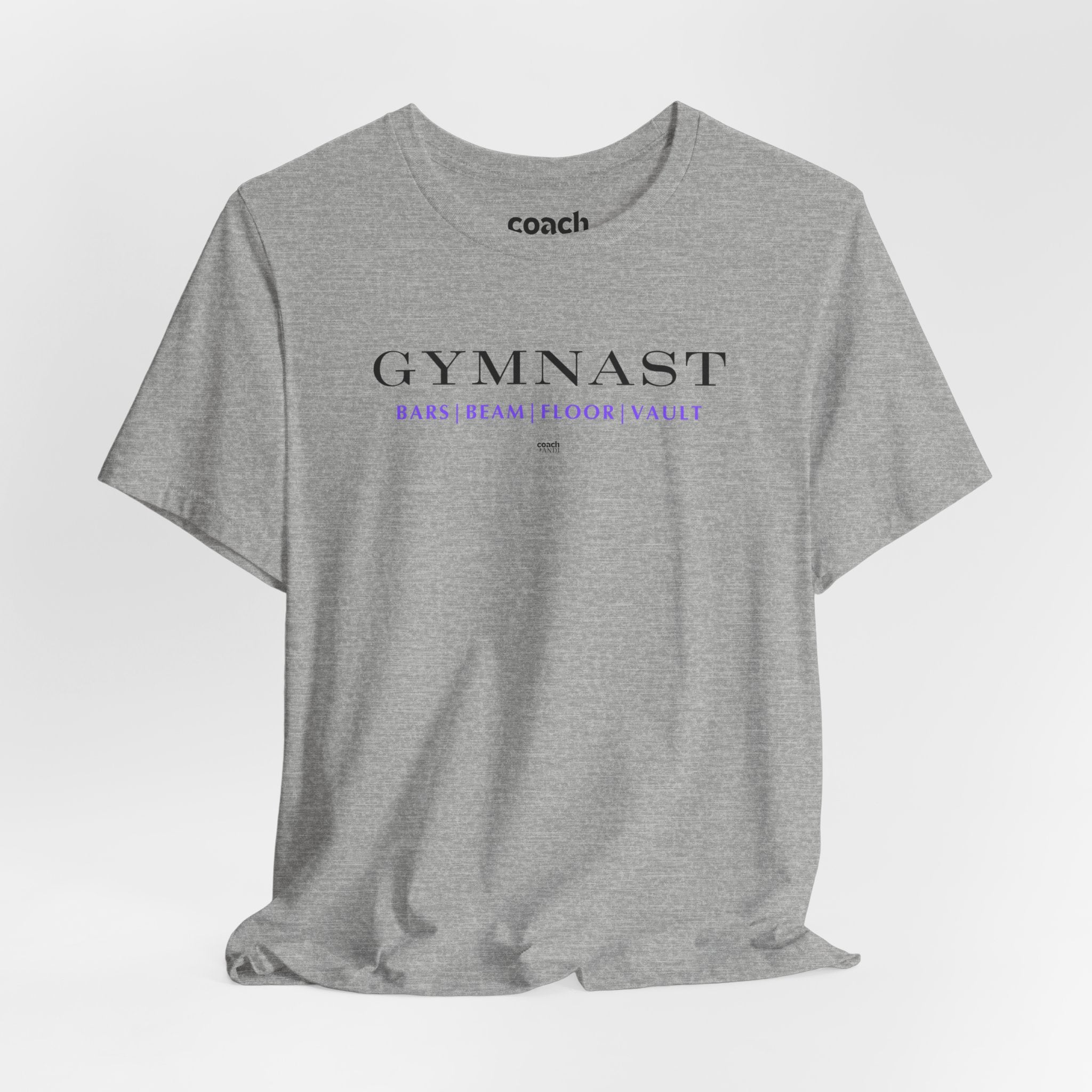 GYMNAST (Bars Beam Floor Vault) Tshirt - Purple (Adult)