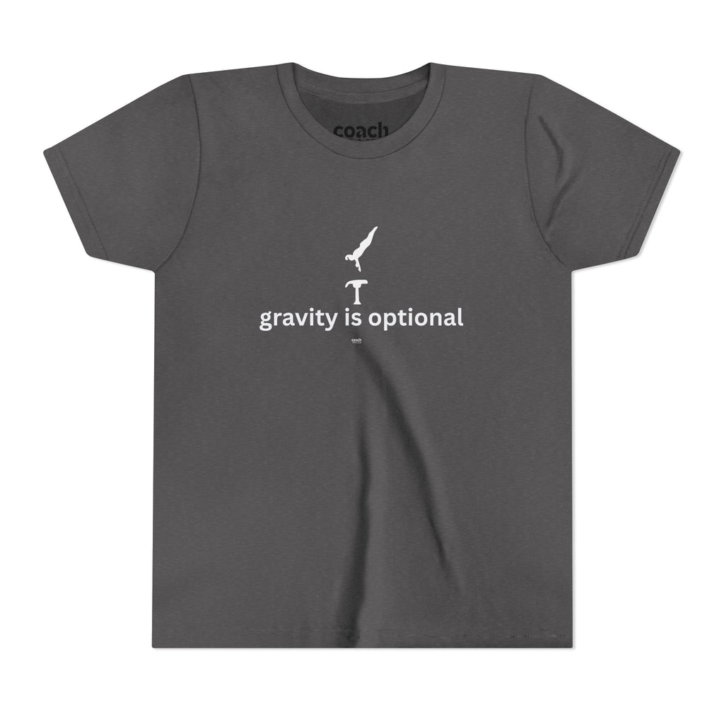 Gravity is Optional Tshirt - White Font (Youth)
