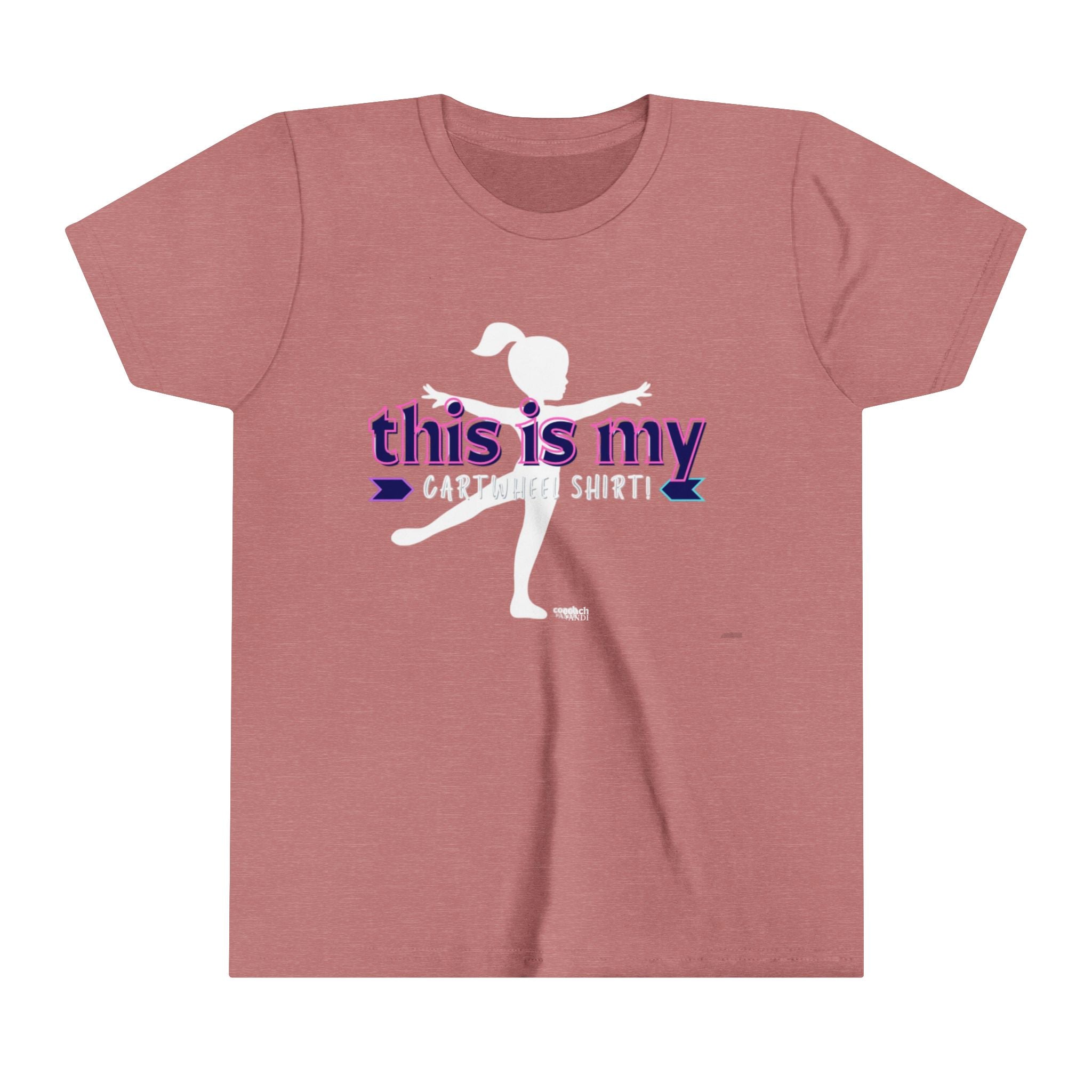 My Cartwheel Shirt-Navy/Pink (Youth Short Sleeve Tee)