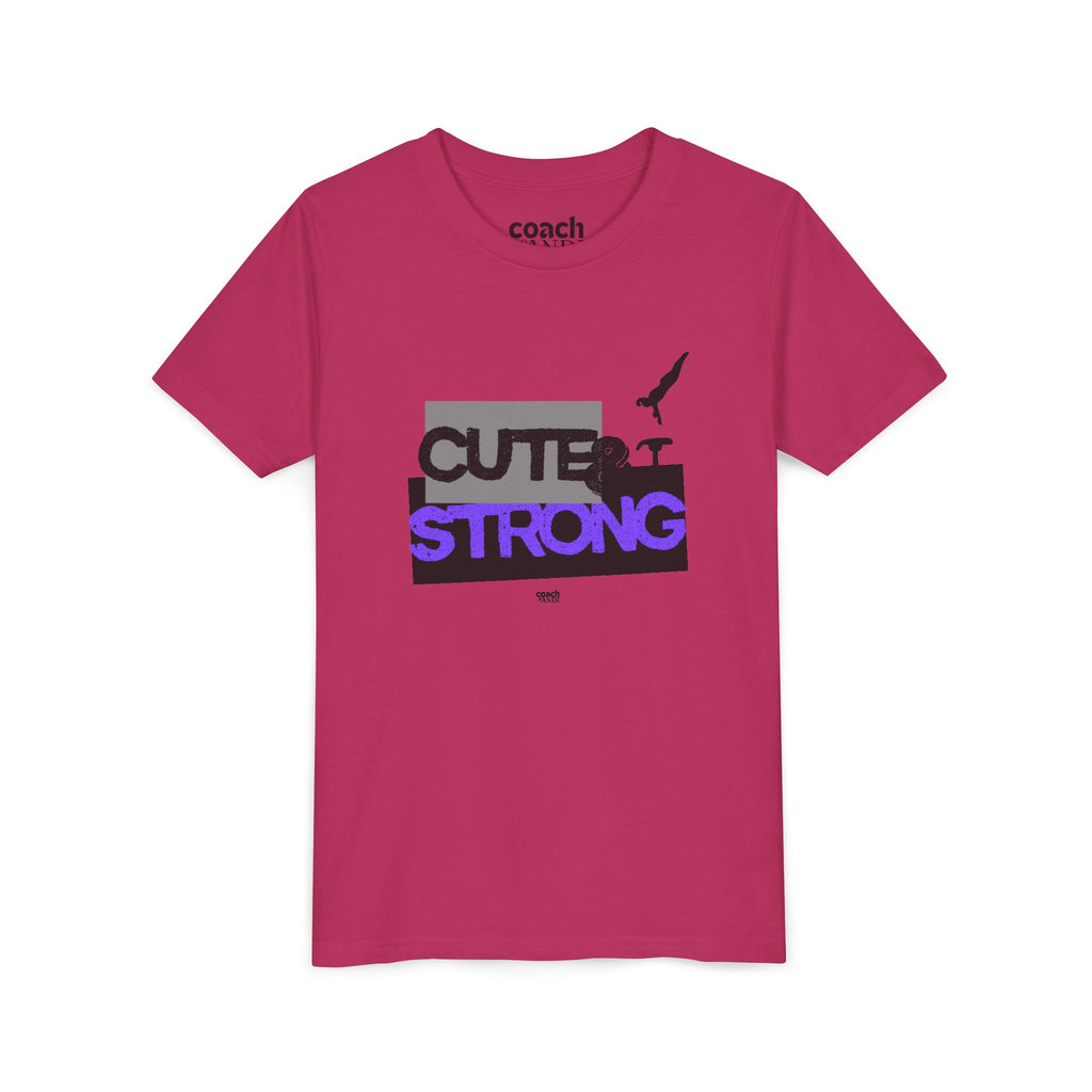 Cute & Strong Youth Short Sleeve Tee - Purple/Black