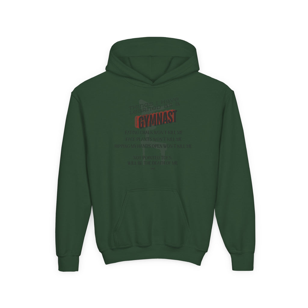 Things I learned as a Gymnast Hoodie - Red (Youth)