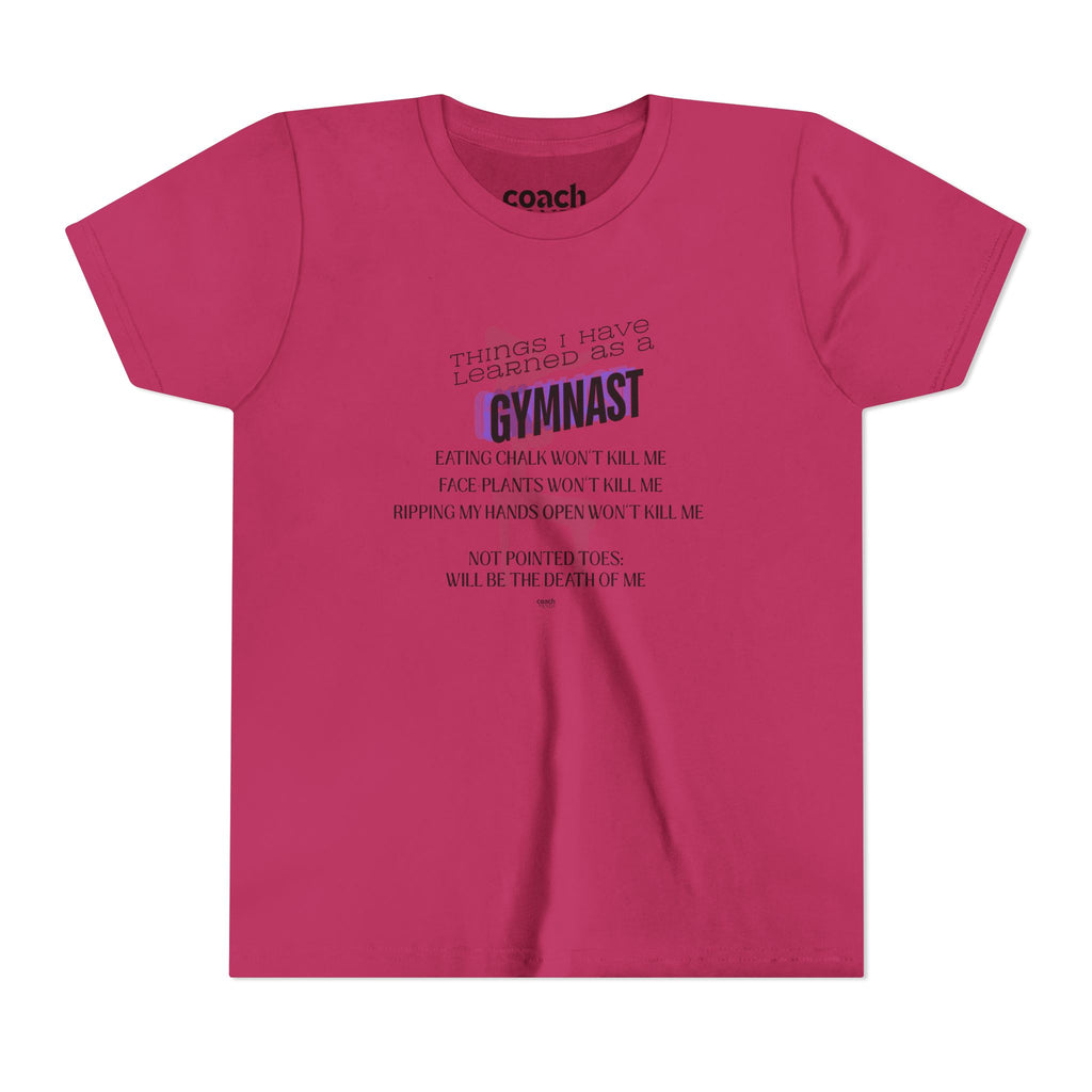 Things I Learned as a Gymnast Short Sleeve Tee - Blue (Youth)