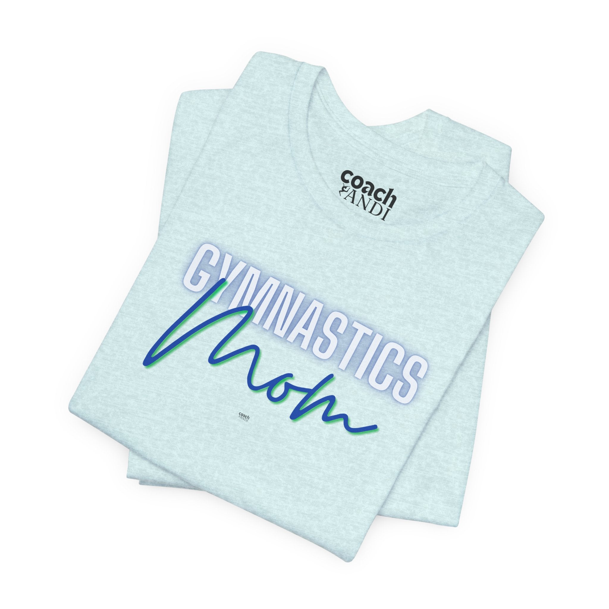 Glow Gym Mom Tshirt - Blue/Green (Adult)