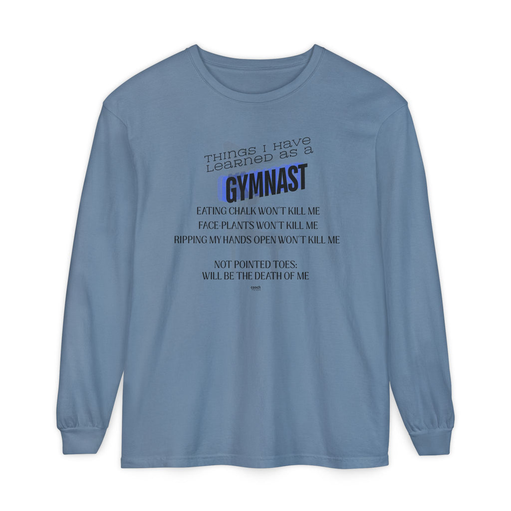 Things I Learned as a Gymnast Long Sleeve Shirt - Blue (Adult)