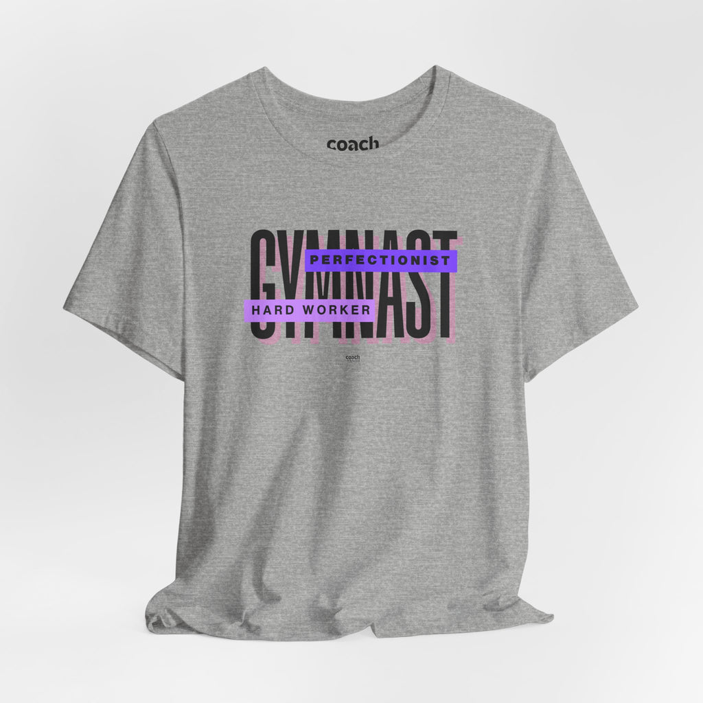 Gymnast Hard Worker Tshirt - Purple (Adult)