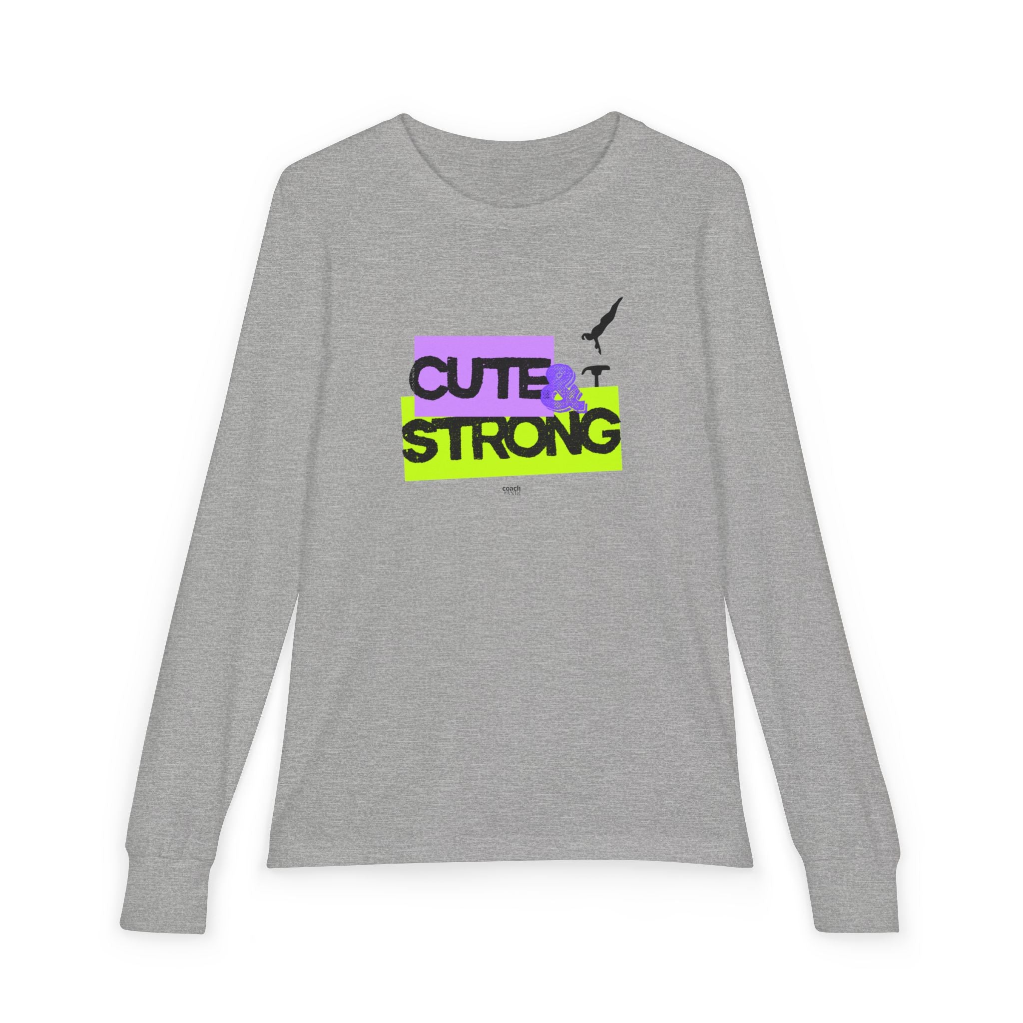 Cute & Strong Long Sleeve Shirt - Lavender/Lime (Youth)