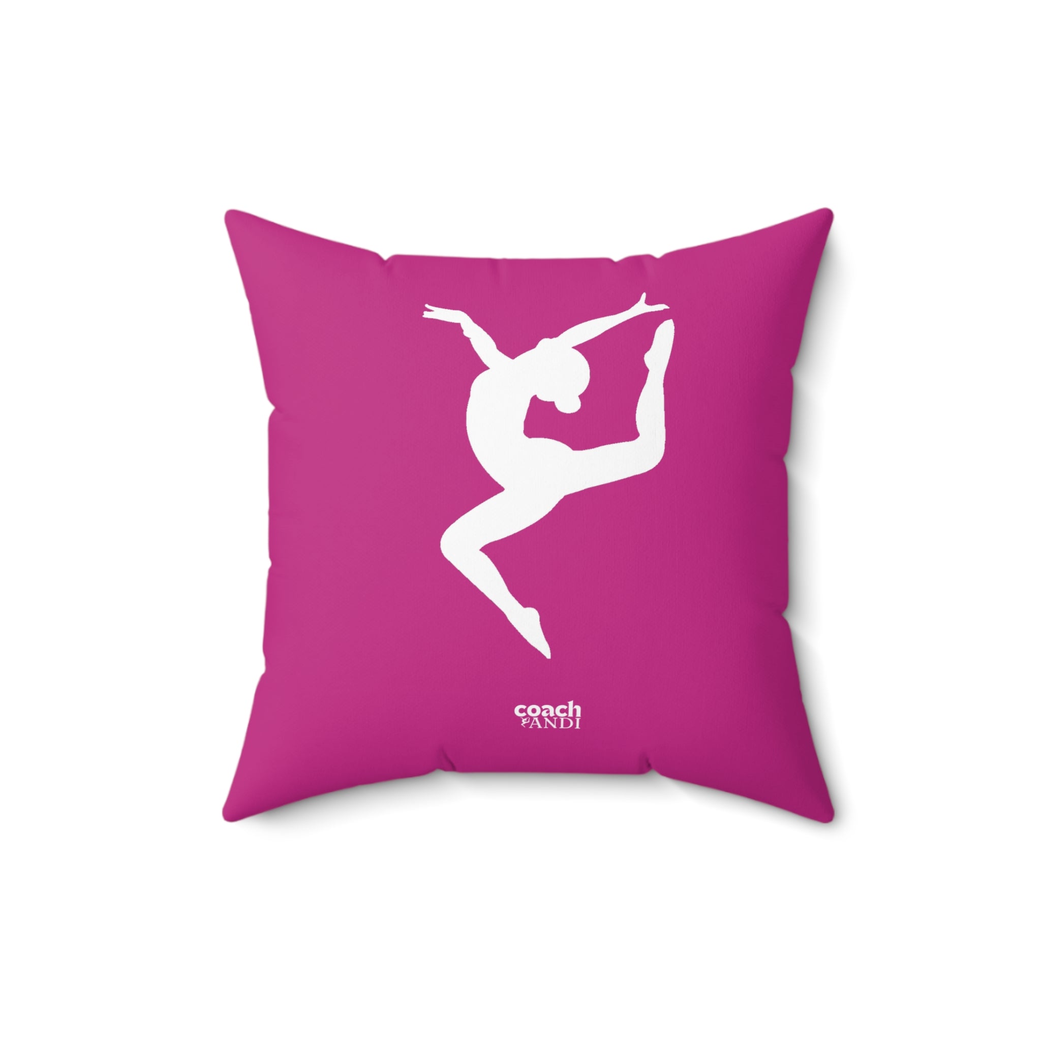 Always Be A Gymnast-Dk Pink (Spun Polyester Square Pillow)
