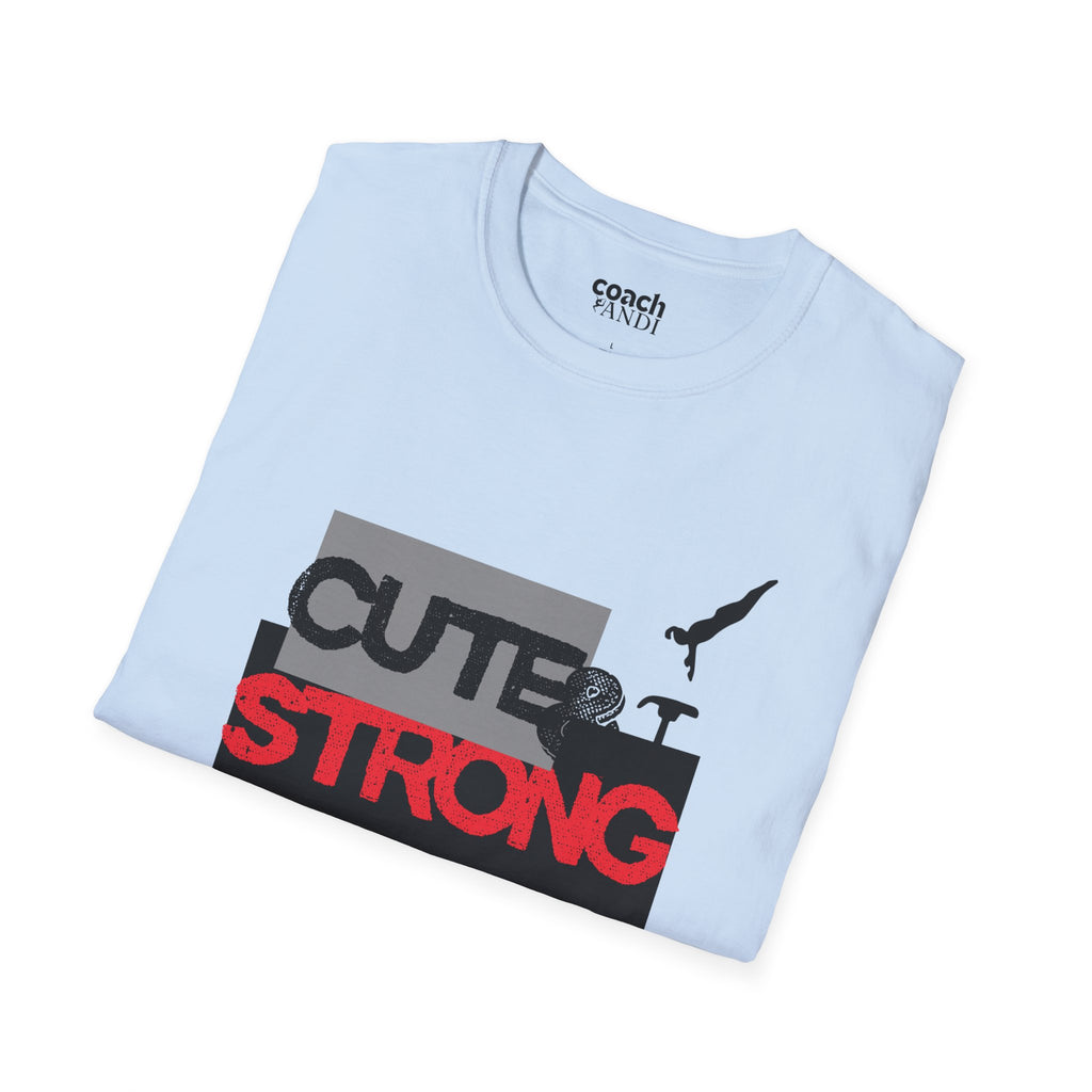 Cute & Strong Tshirt - Red/Black (Adult)