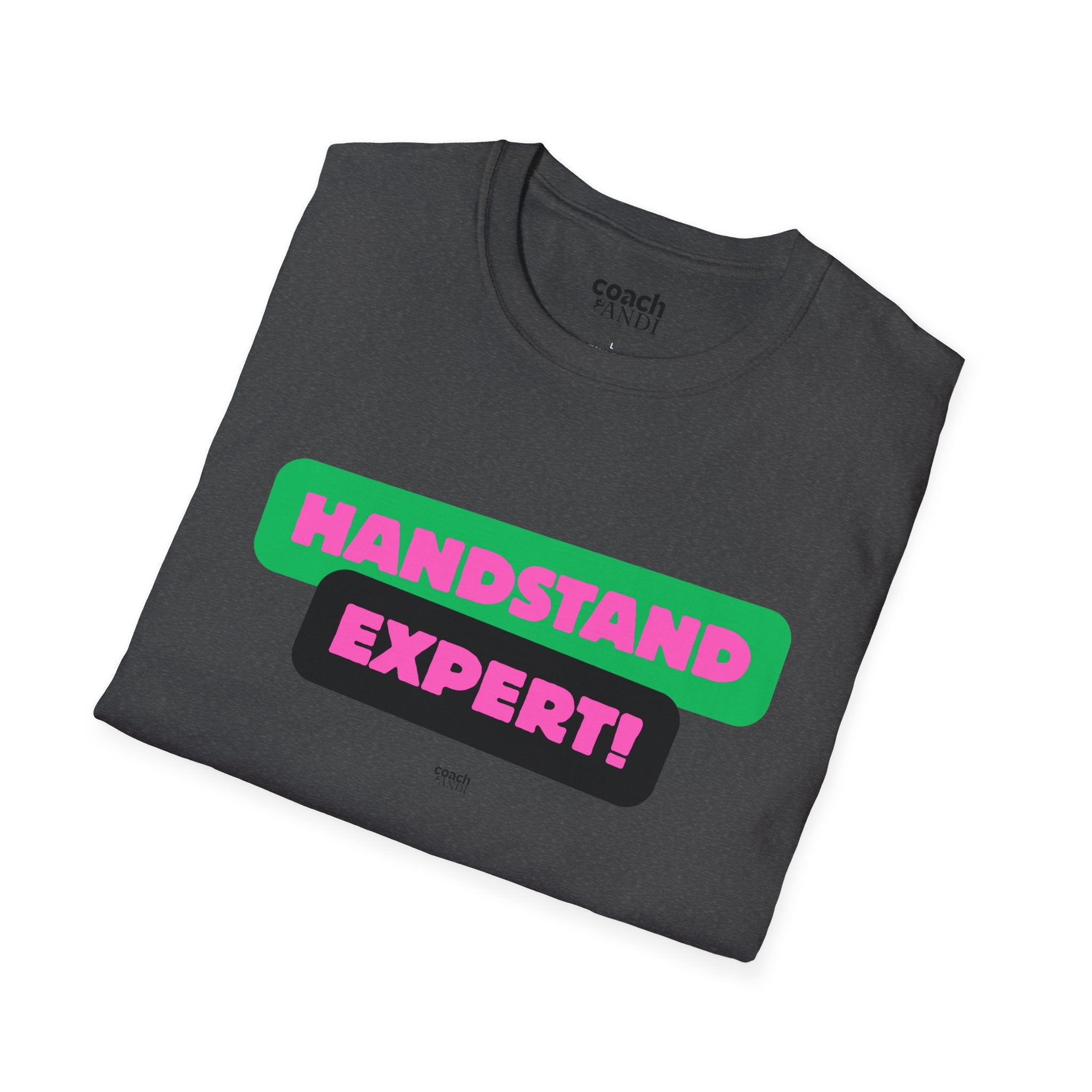 Handstand Expert Tshirt - Green/Pink (Adult)