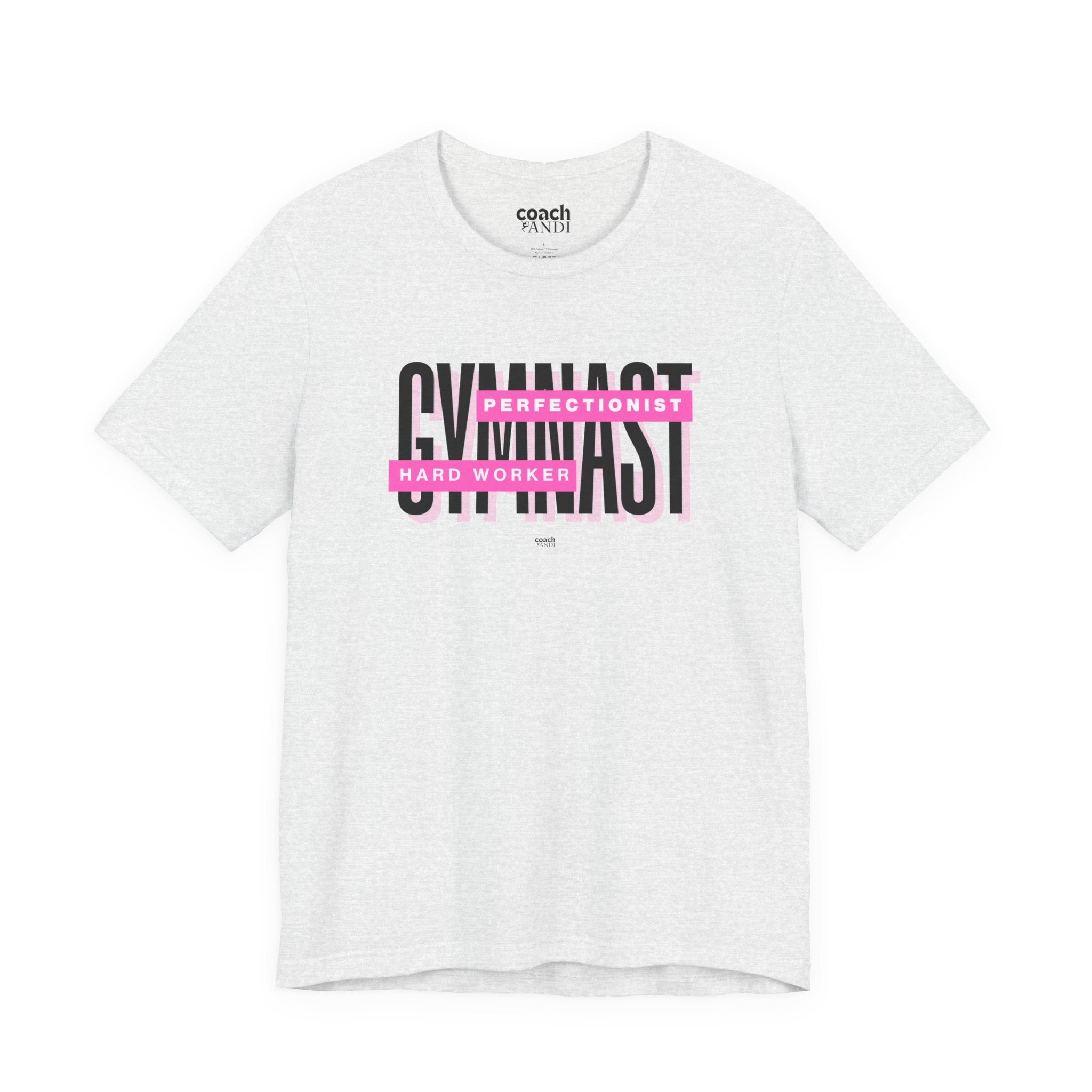 Gymnast Hard Worker Tshirt - Pink (Adult)