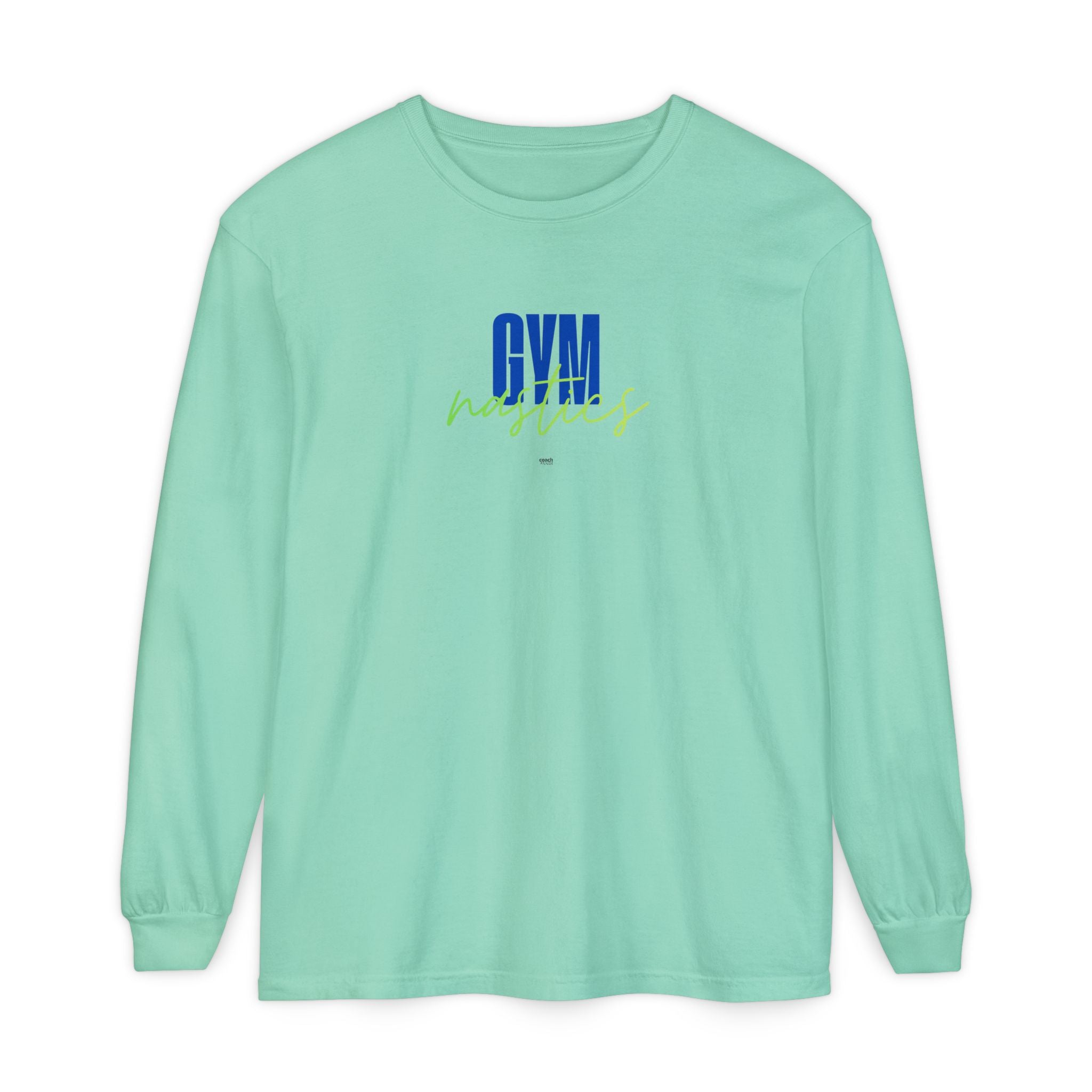 GYMnastics Long Sleeve Shirt - Blue/Lime (Adult)