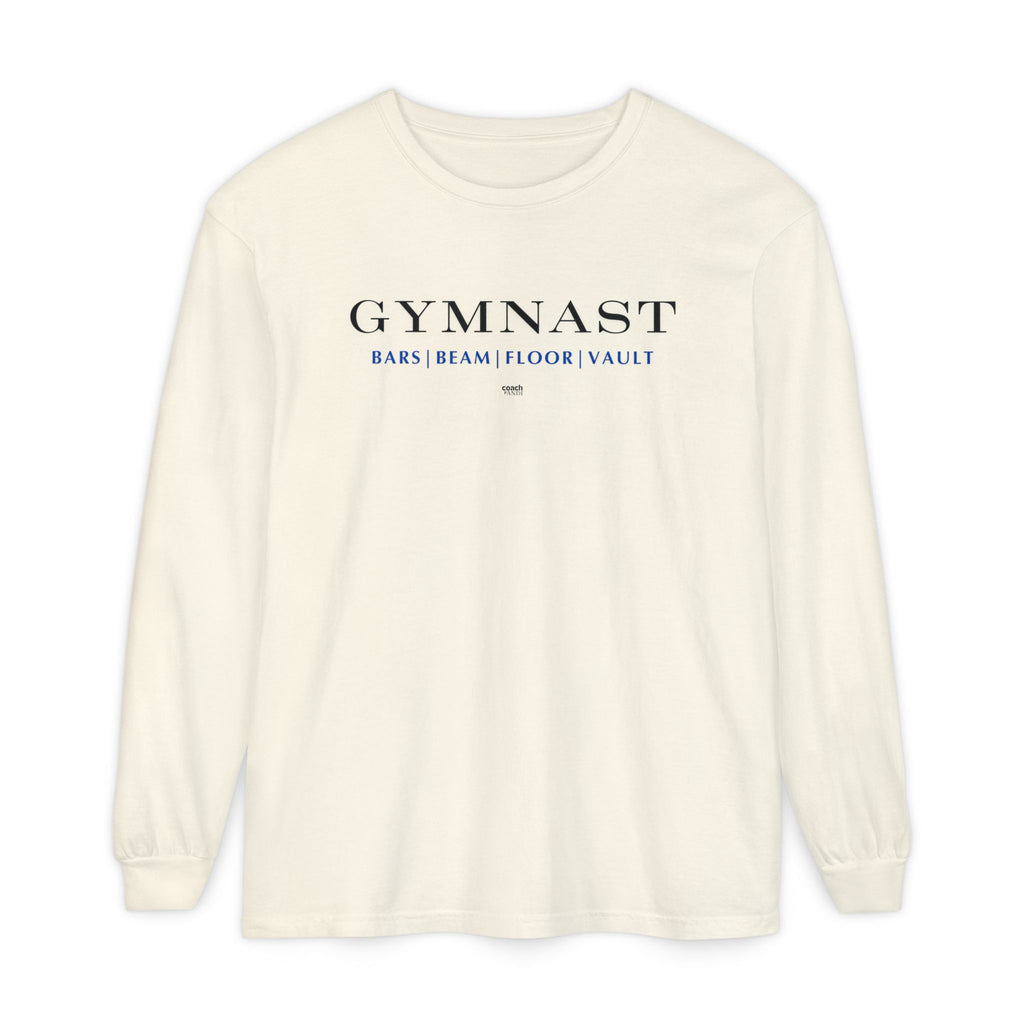GYMNAST (Bars Beam Floor Vault) Long Sleeve Shirt - Blue (Adult )