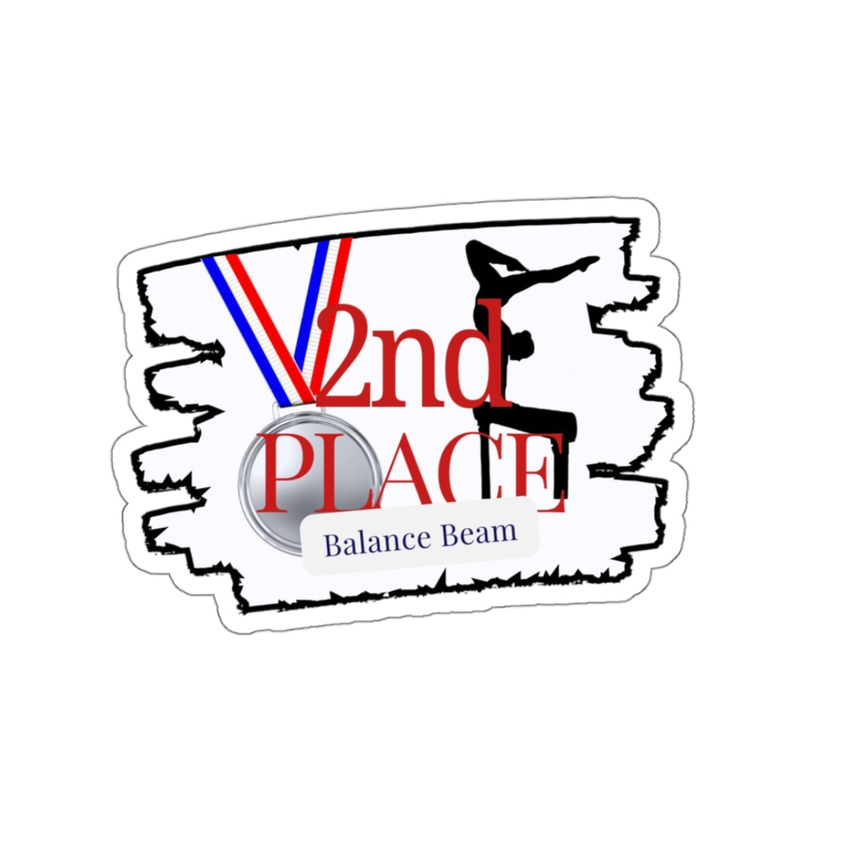 2nd Place Balance Beam (Kiss-Cut Stickers)