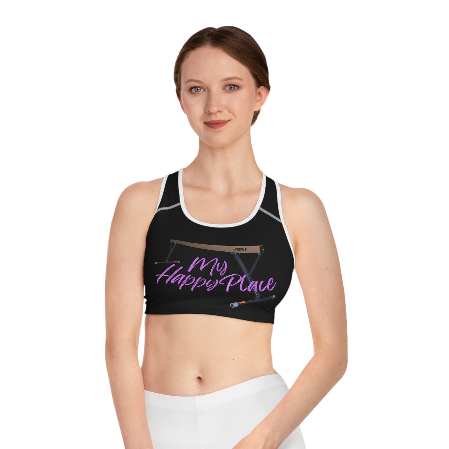 My Happy Place-Beam (Sports Bra (AOP)