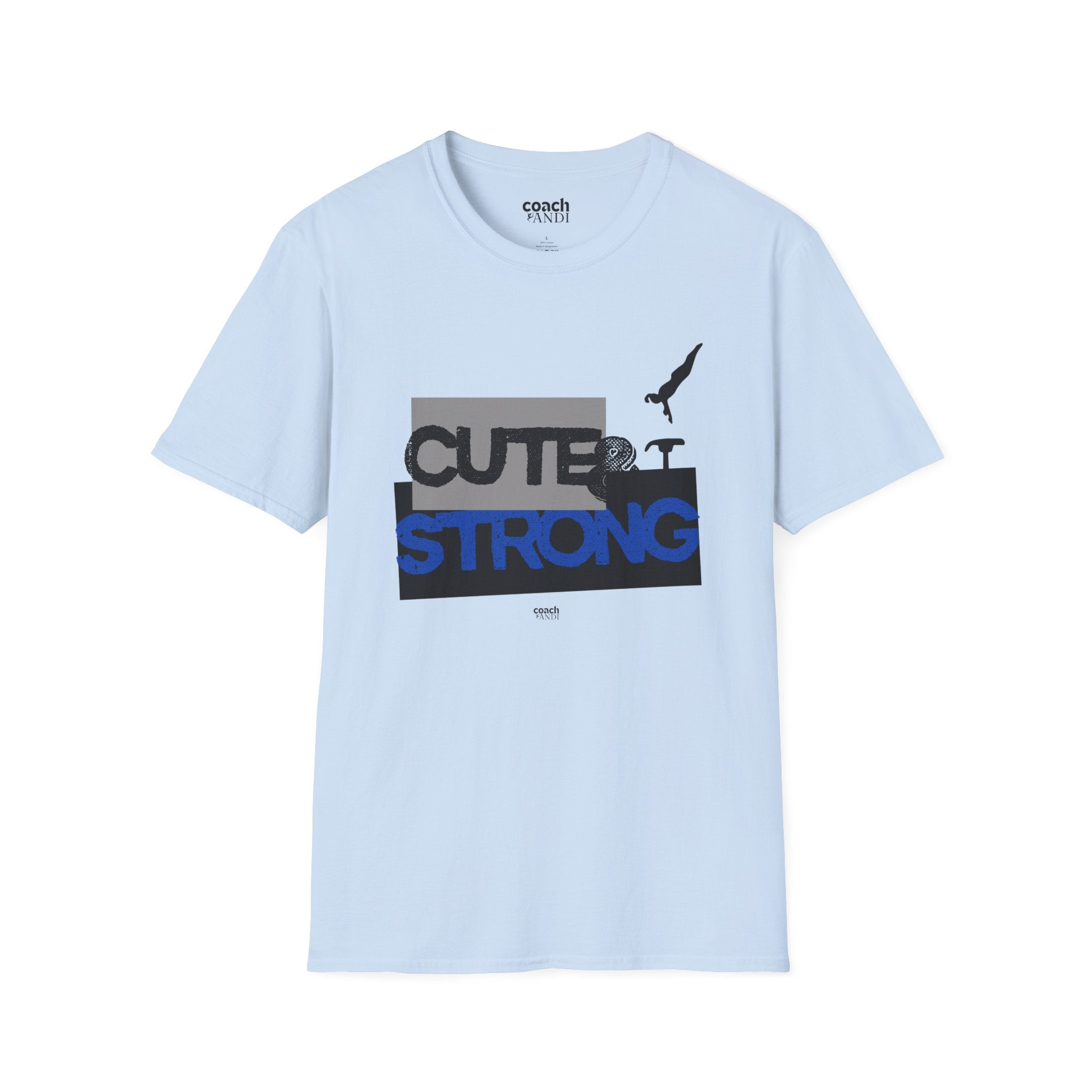 Cute & Strong Tshirt - Blue/Black (Adult)